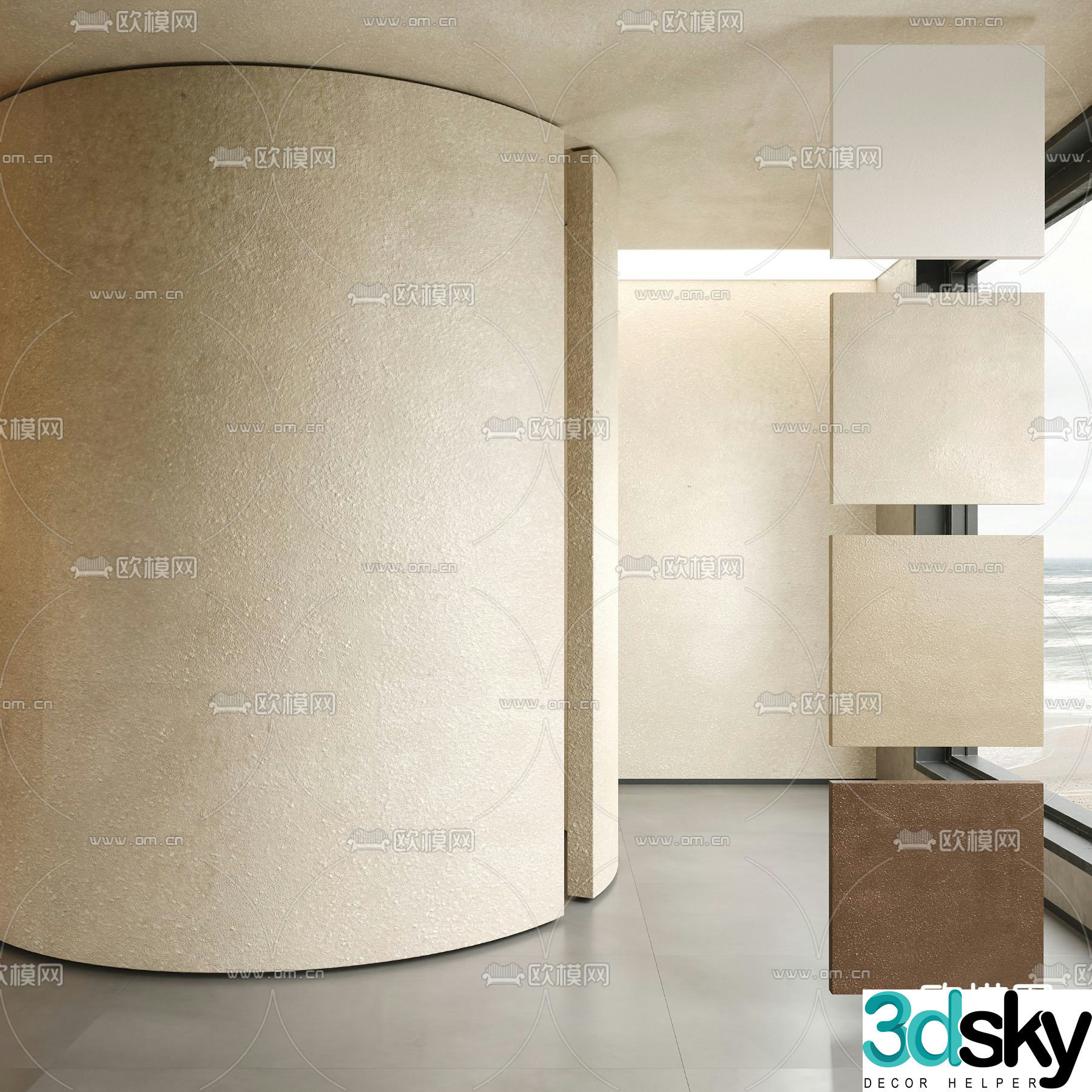Microcement Concrete Texture Paint Art Paint 3D Model