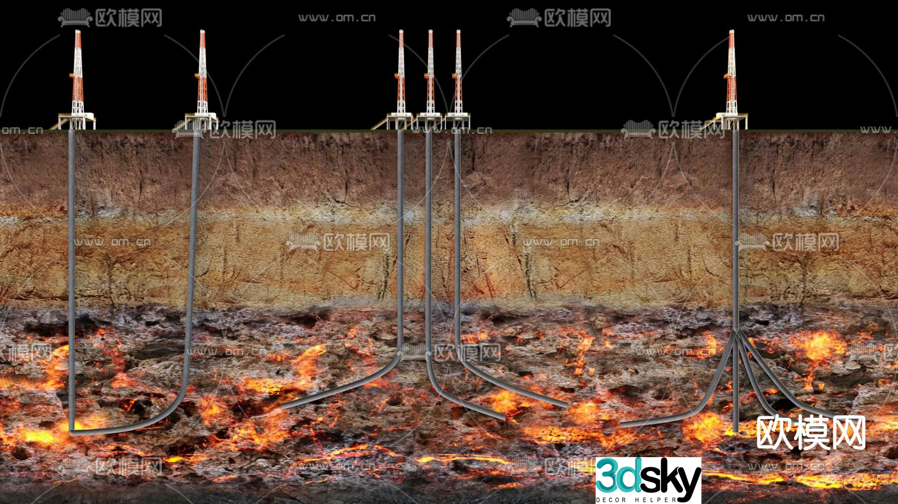 Formation drilling drilling 3d model