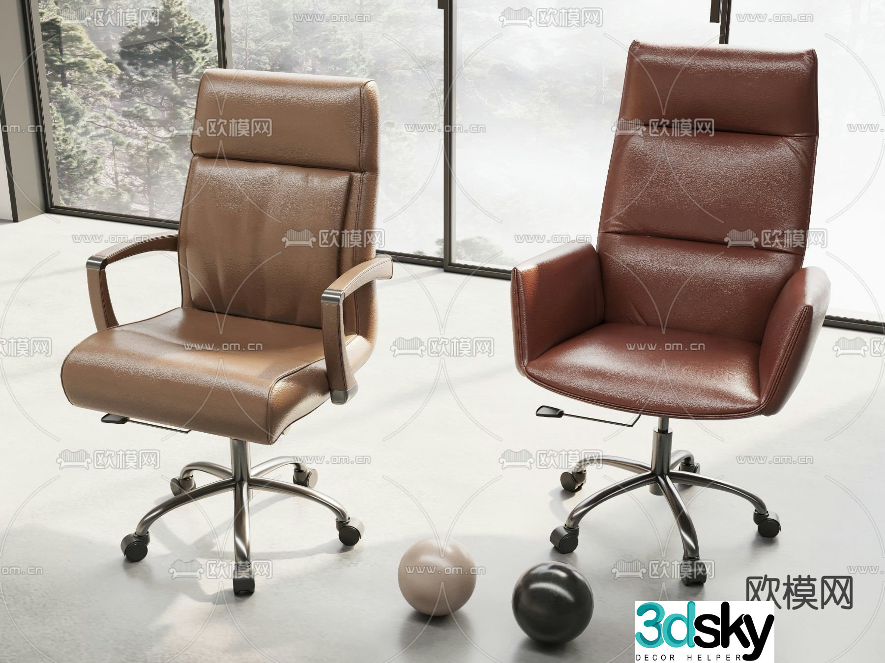 Modern office chair 3d model