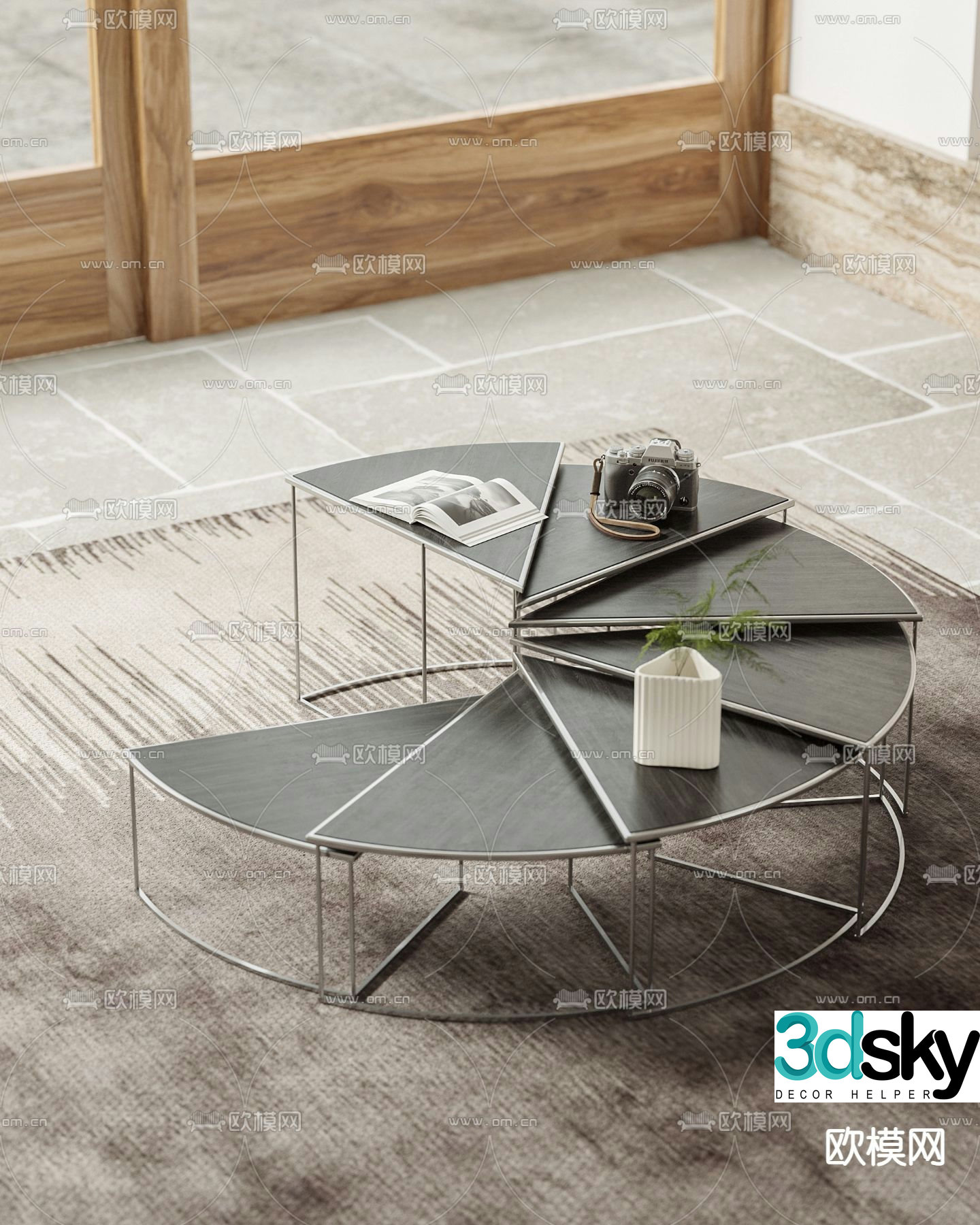 Special-shaped coffee table 3D model