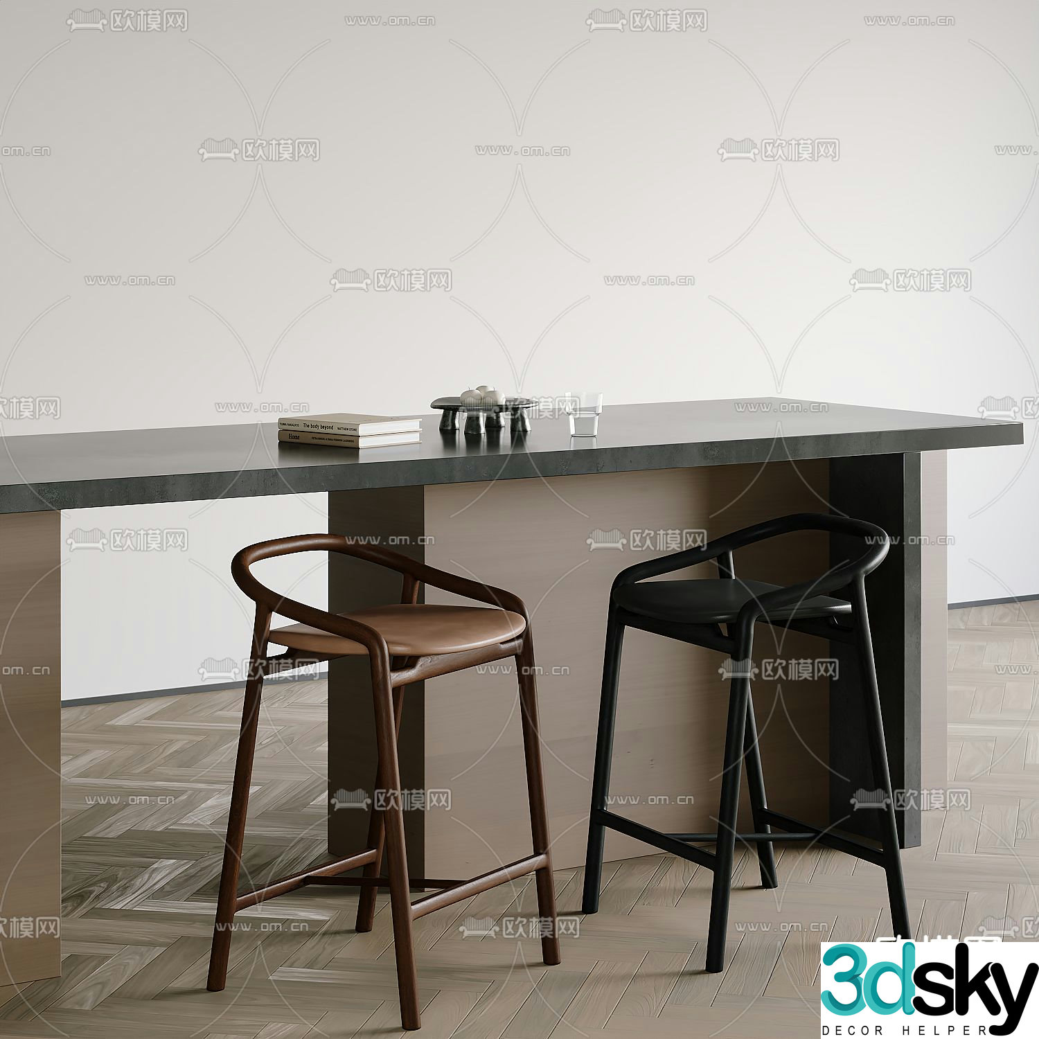 bar stool bar stool high stool 3d model