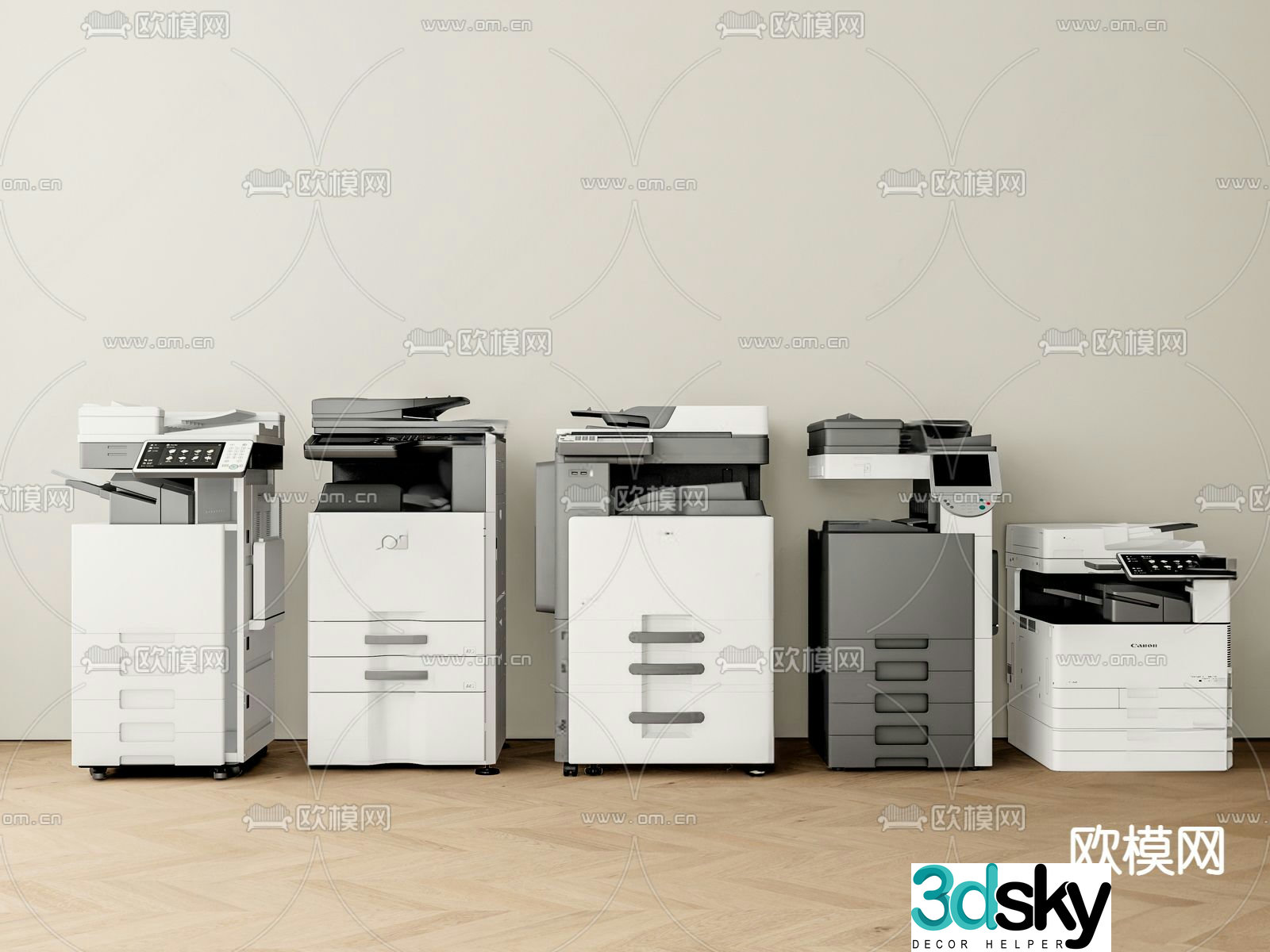Modern printer 3d model