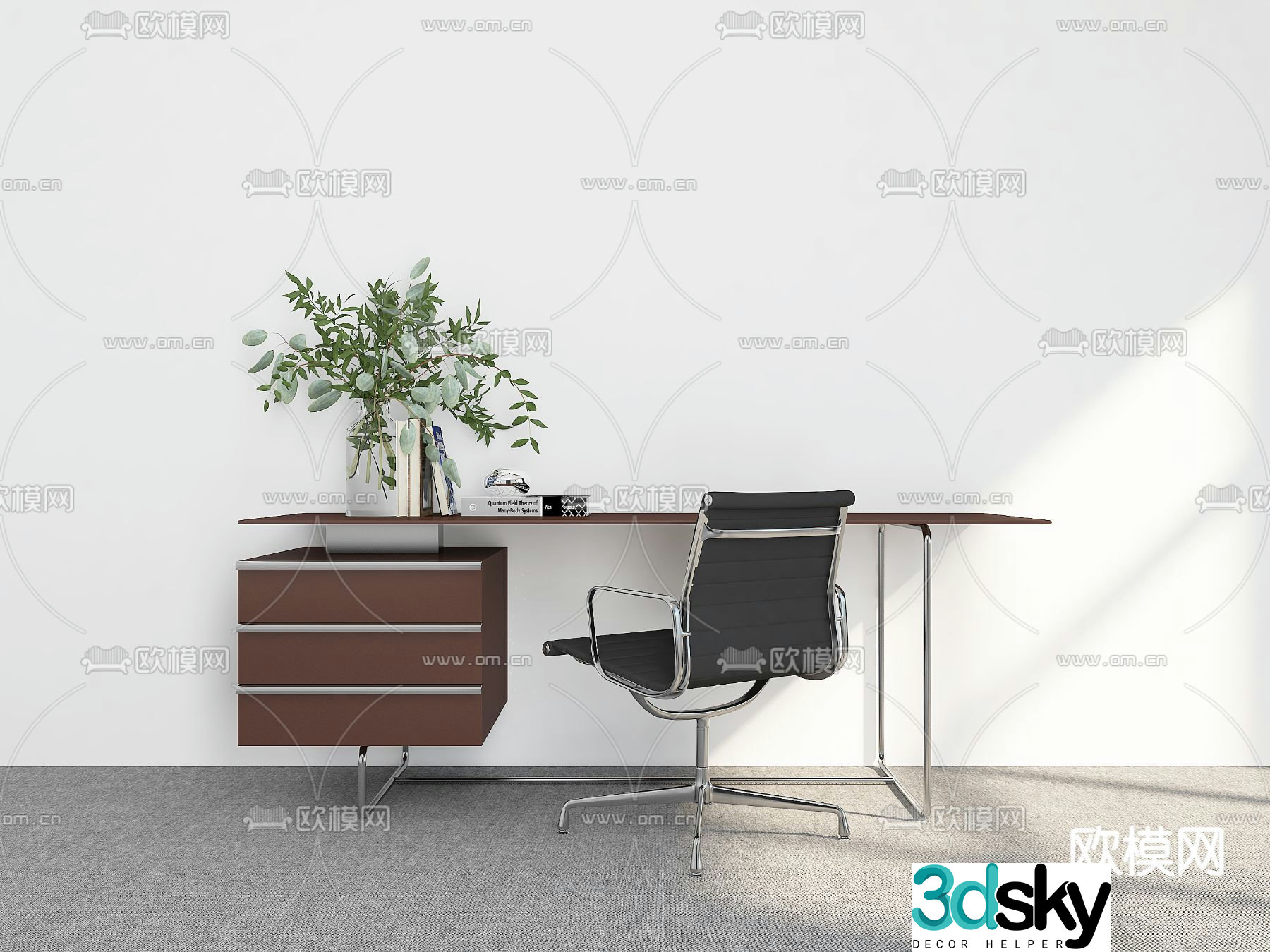 Desk table workbench manager table 3d model