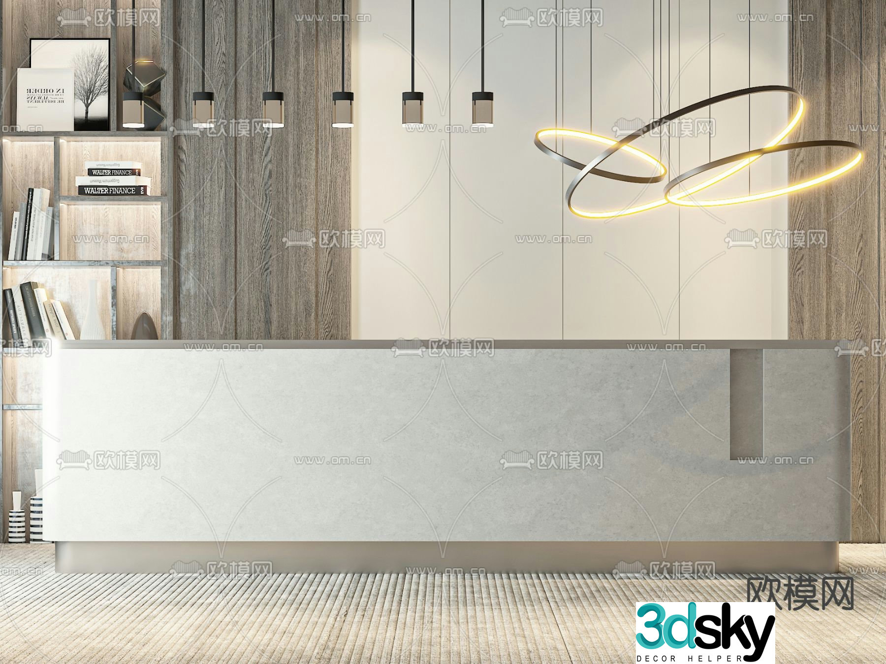 Reception desk 3d model