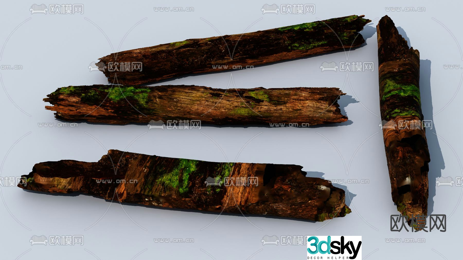 tree trunk dead tree dead wood 3d model