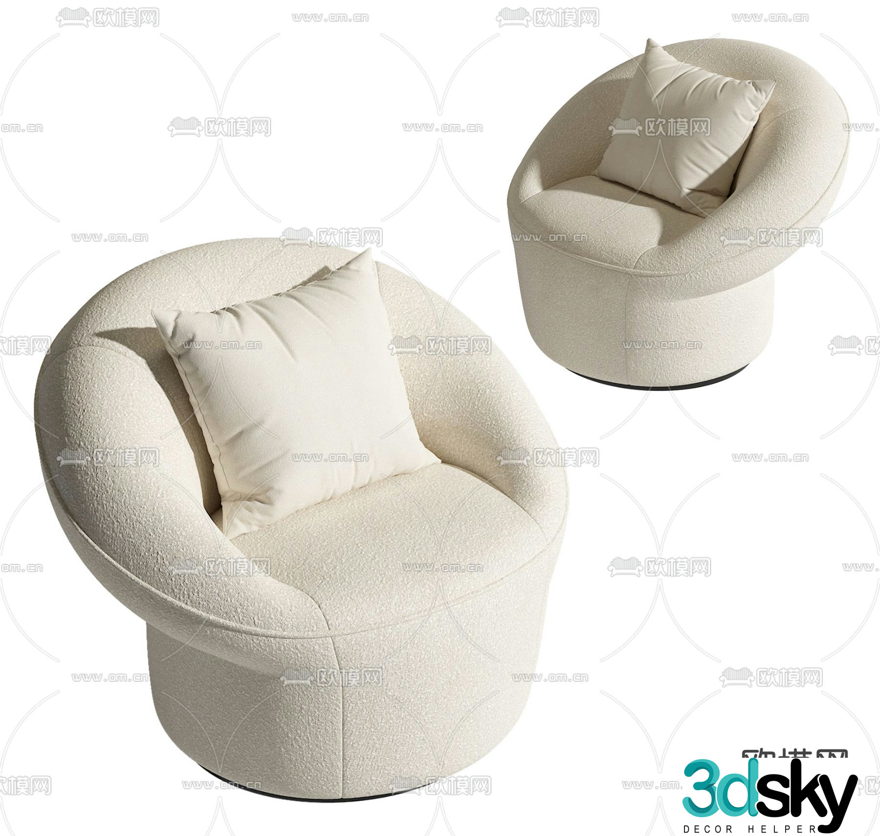 Single sofa 3d model