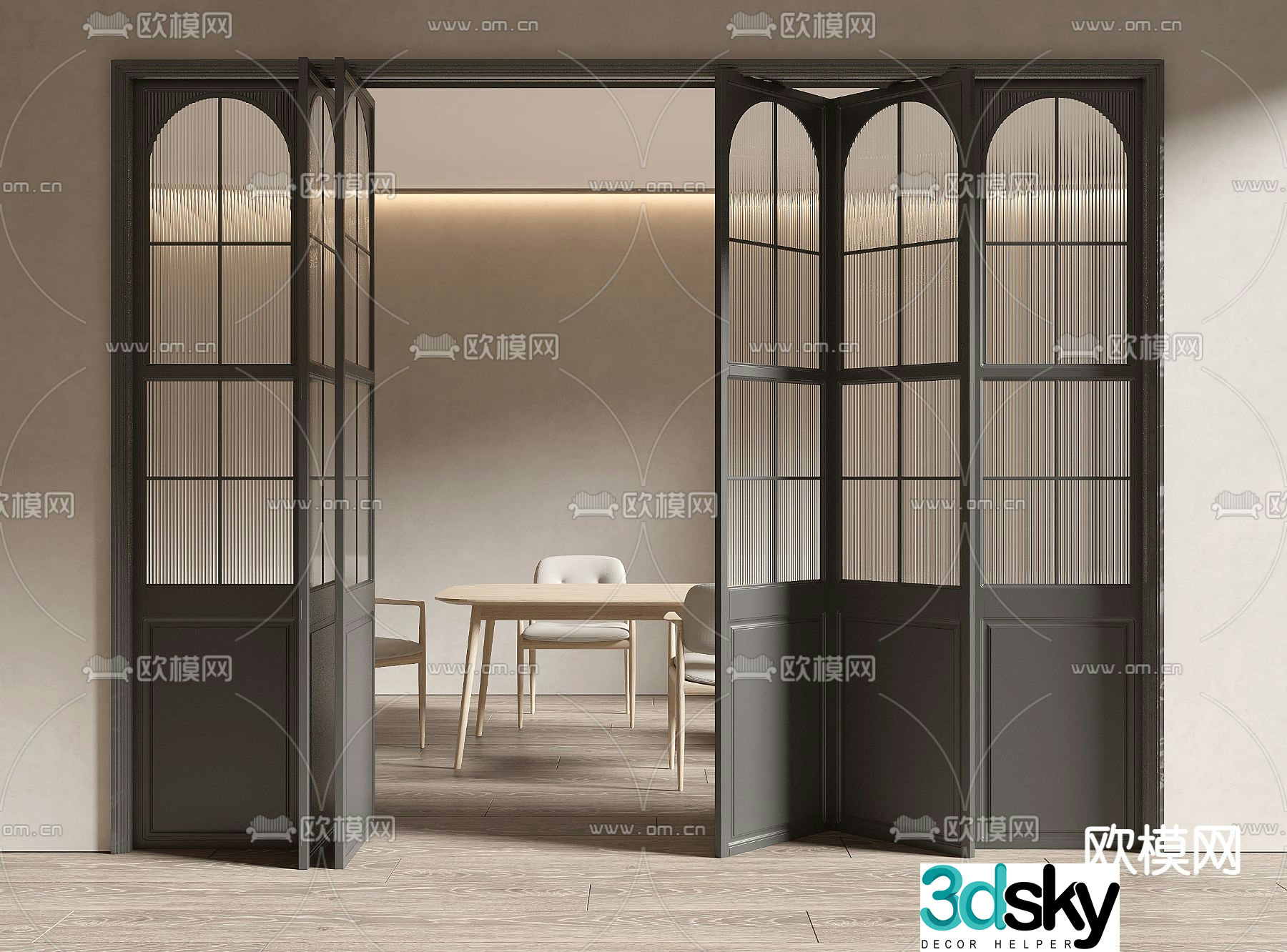 French folding door 3D model