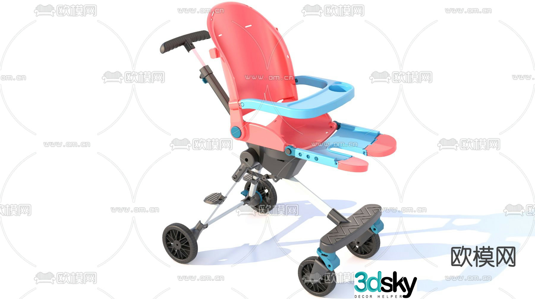 stroller roller stroller 3d model