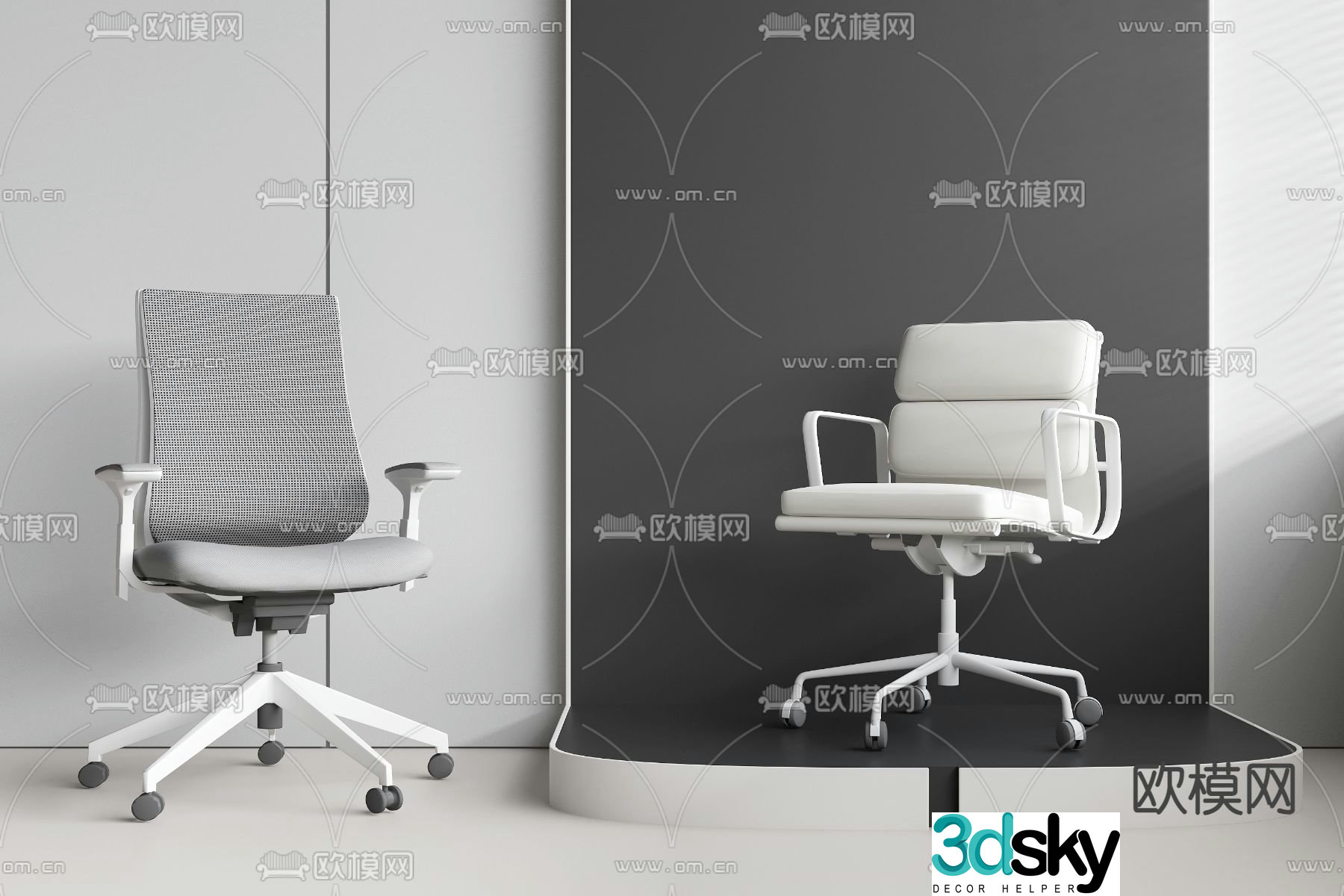 Office chair conference chair staff chair 3d model