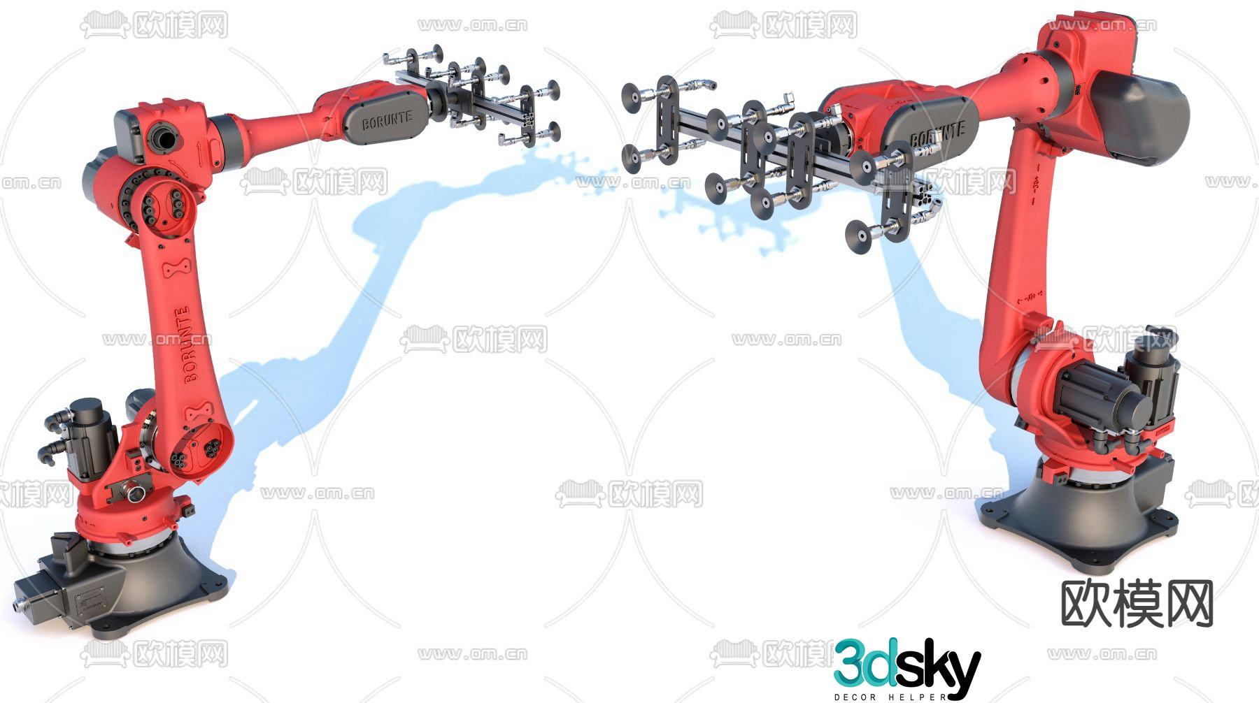 Assembly line robotic arm factory robotic arm 3d model