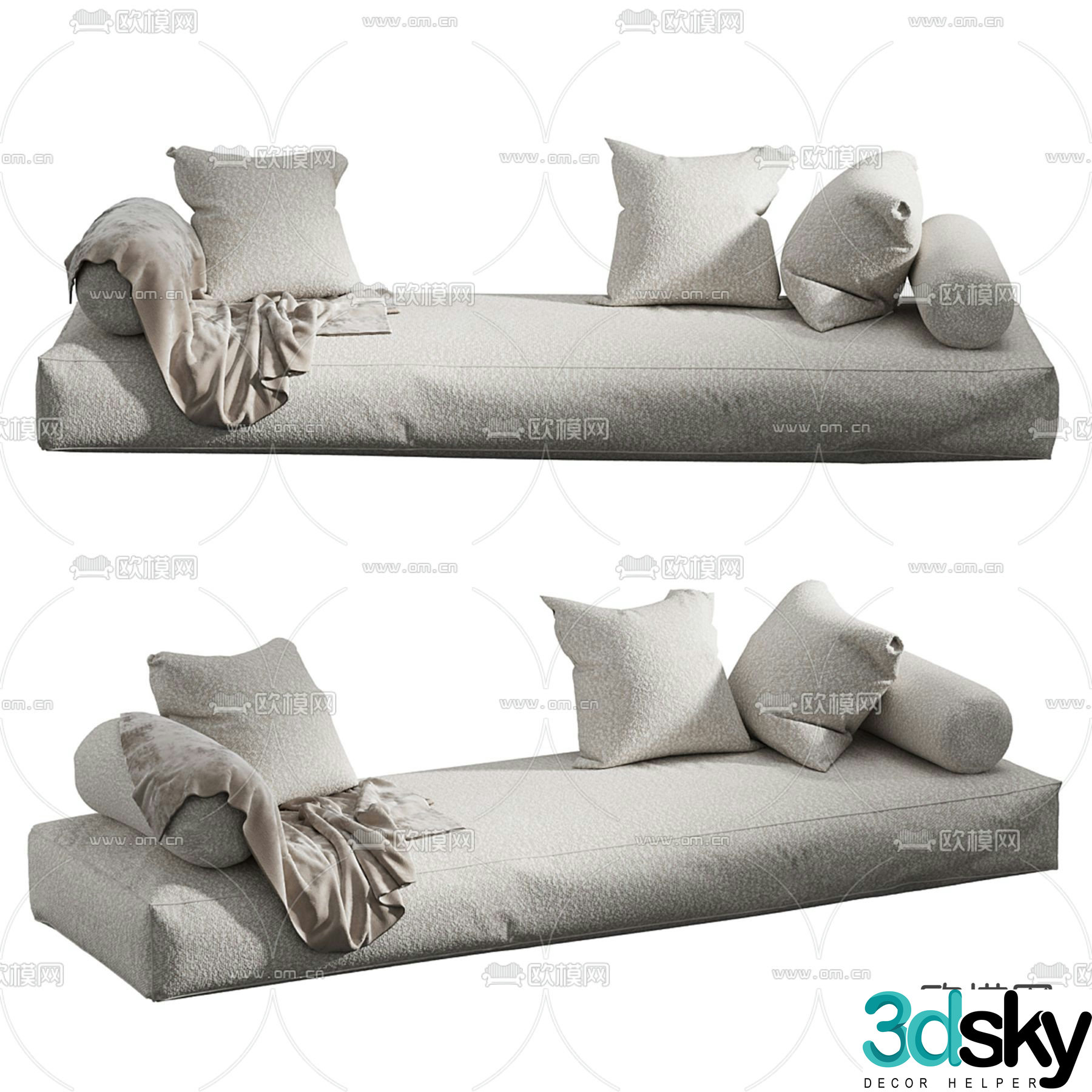 Cushion sofa cushion bay window cushion 3d model
