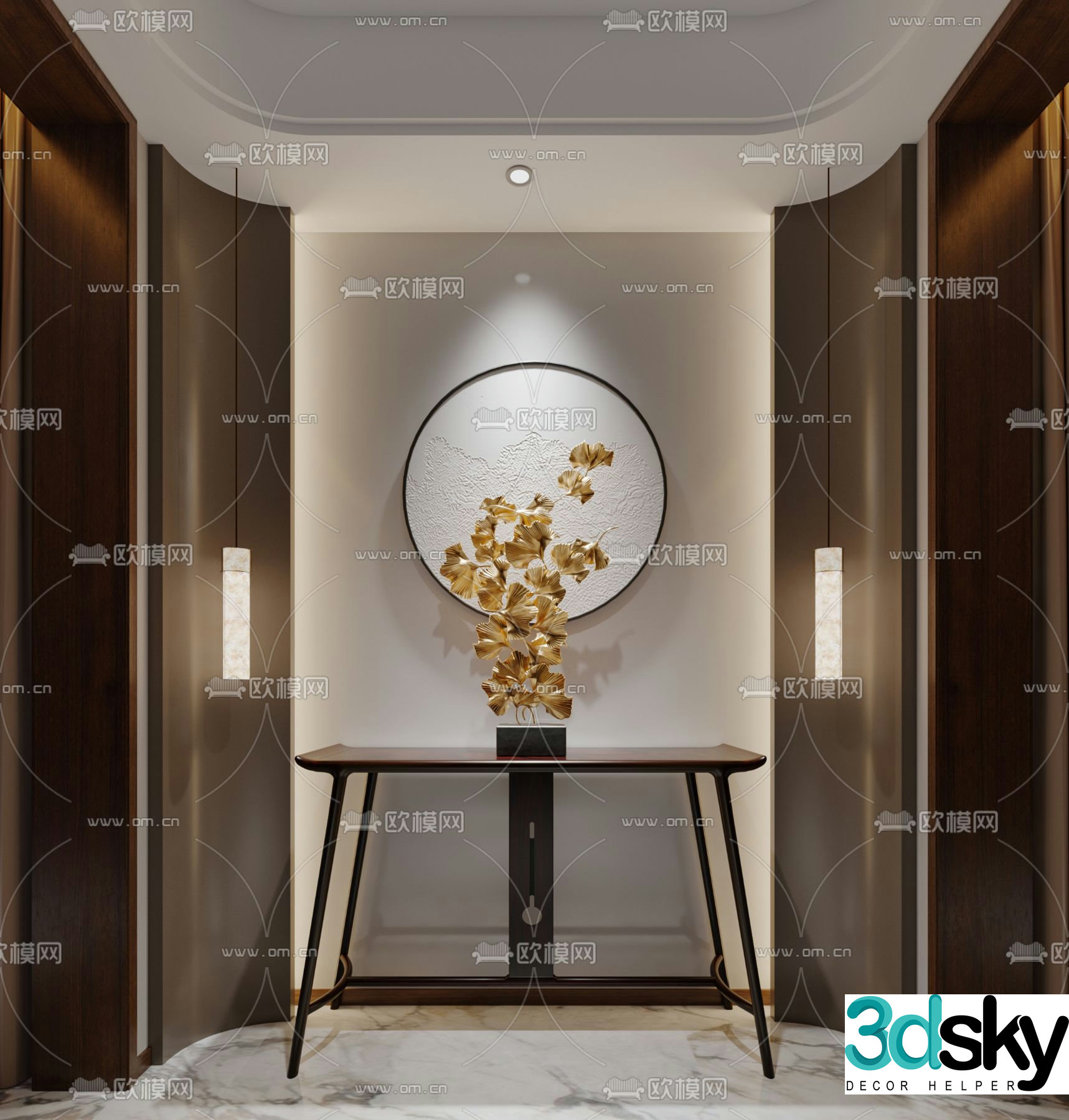 New Chinese style Duanjingdai 3D model