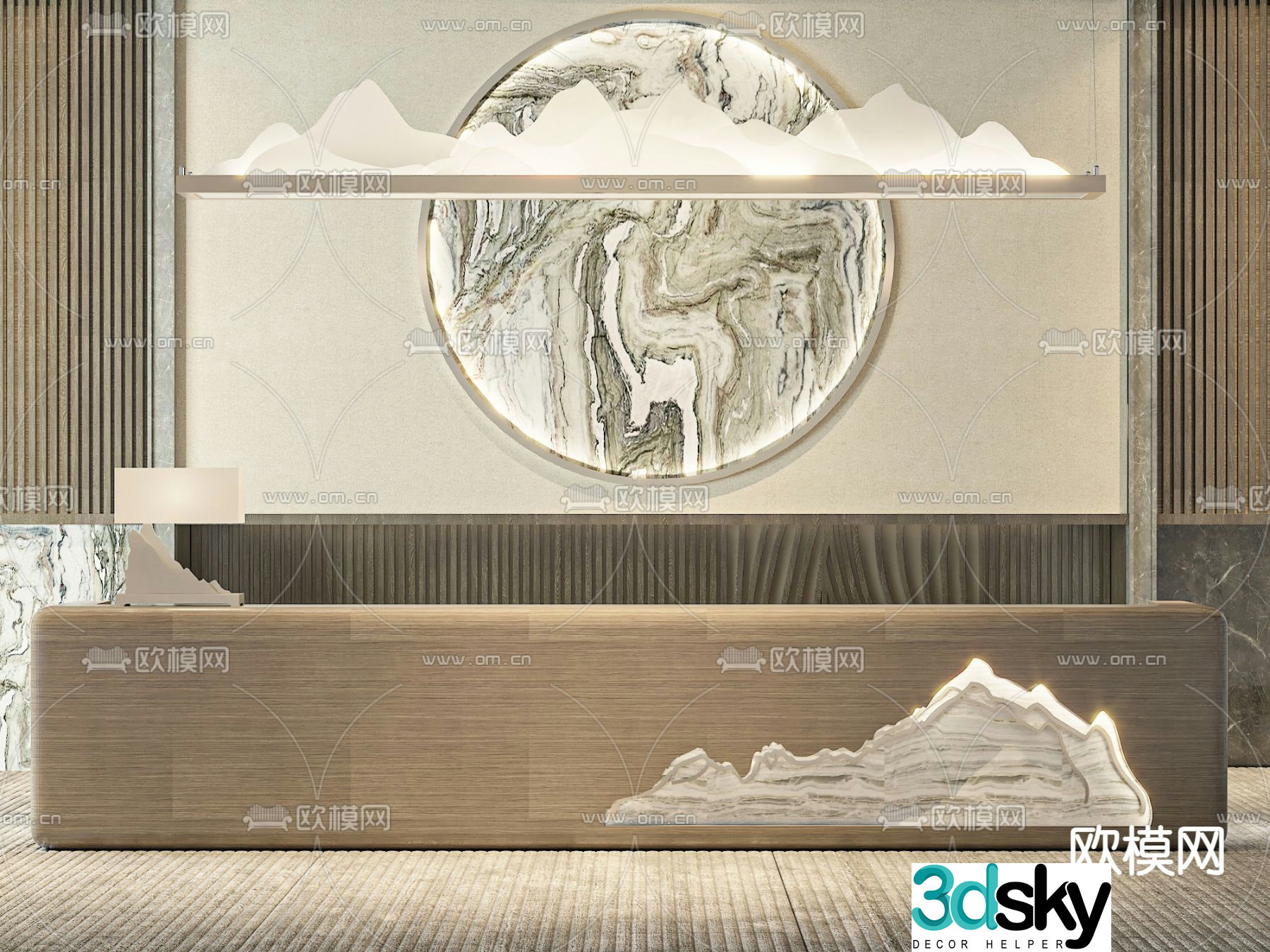 Reception desk 3d model