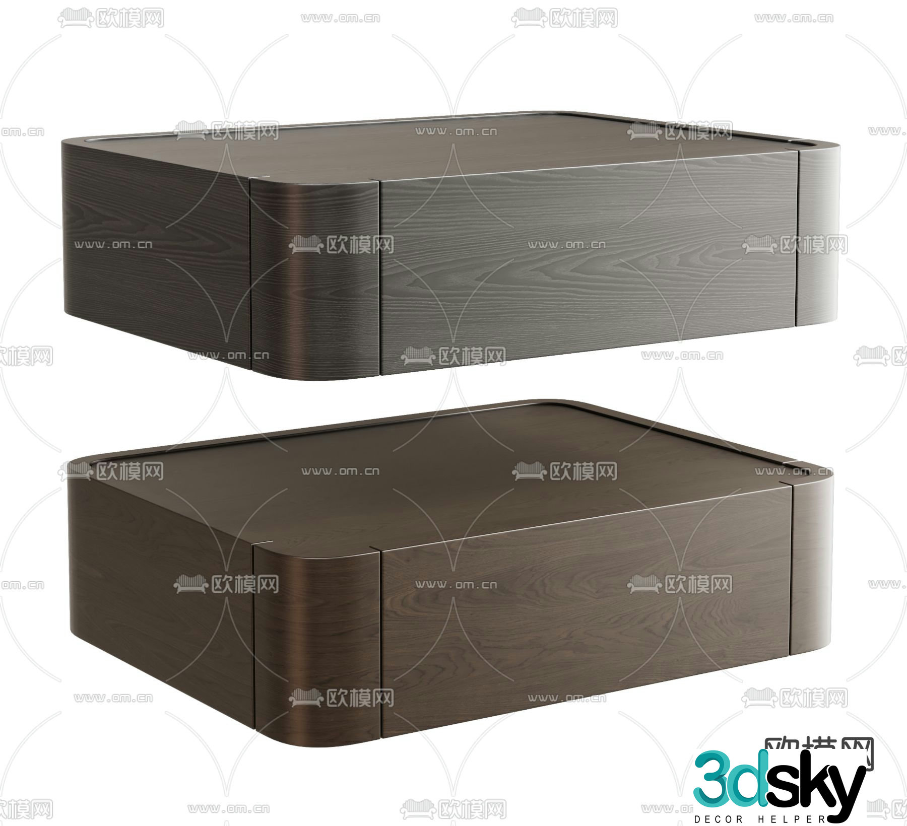 Wall mounted bedside table 3d model