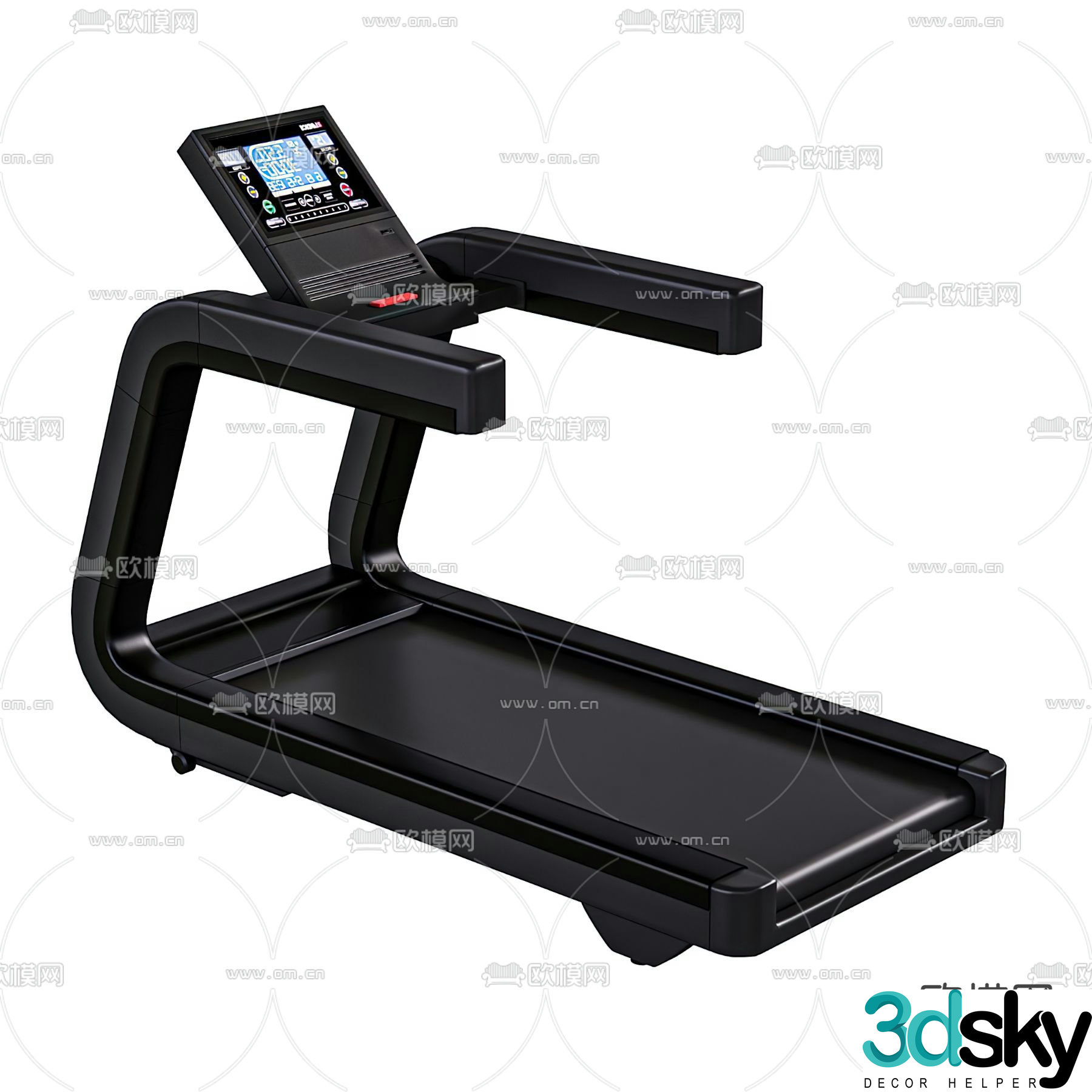 Fitness equipment treadmill 3d model