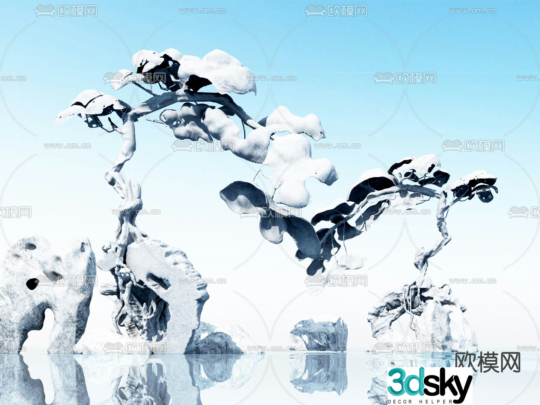 Art installation urban sculpture sketch 3d model