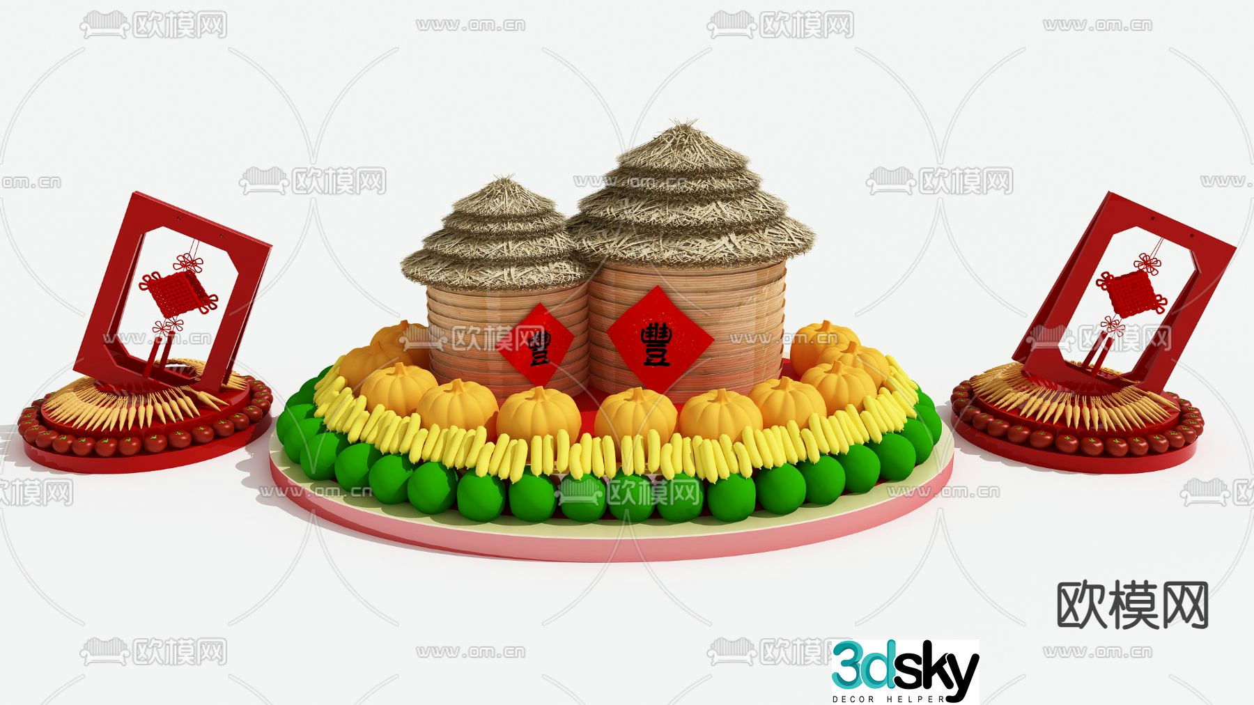 3D model of a good harvest sketch