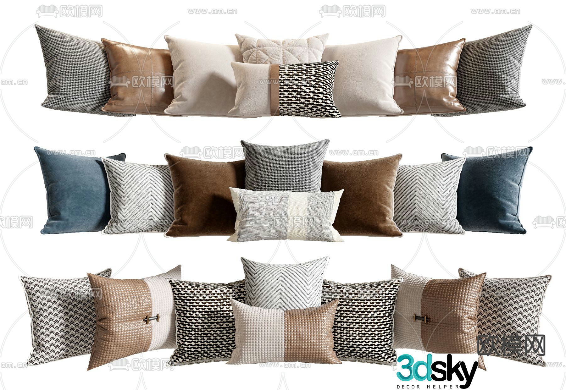 Sofa pillow bed pillow 3D model