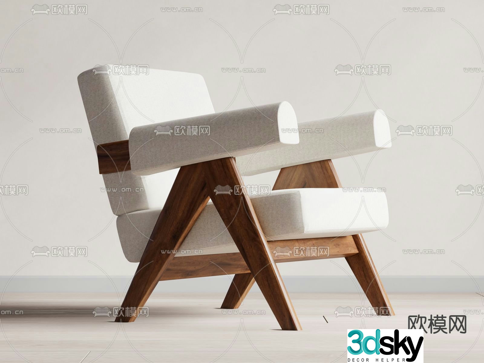 Wabi-sabi chair leisure chair 3d model
