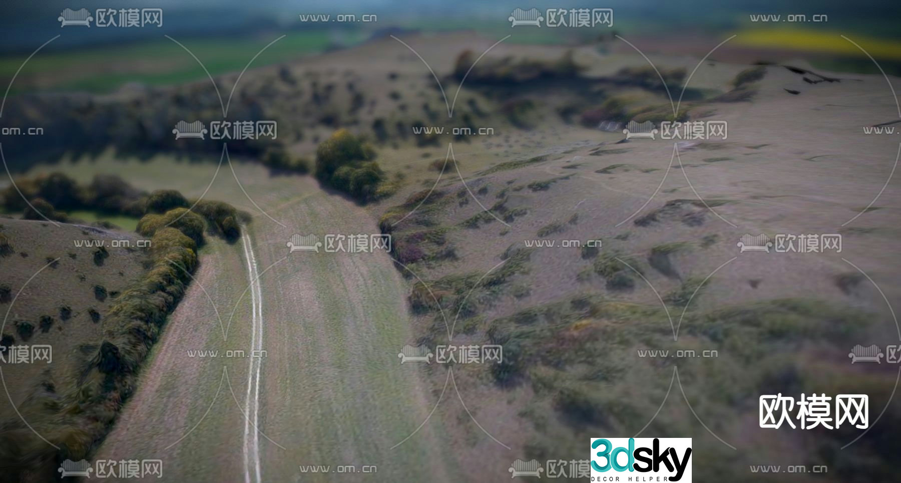 Highway landscape 3d model