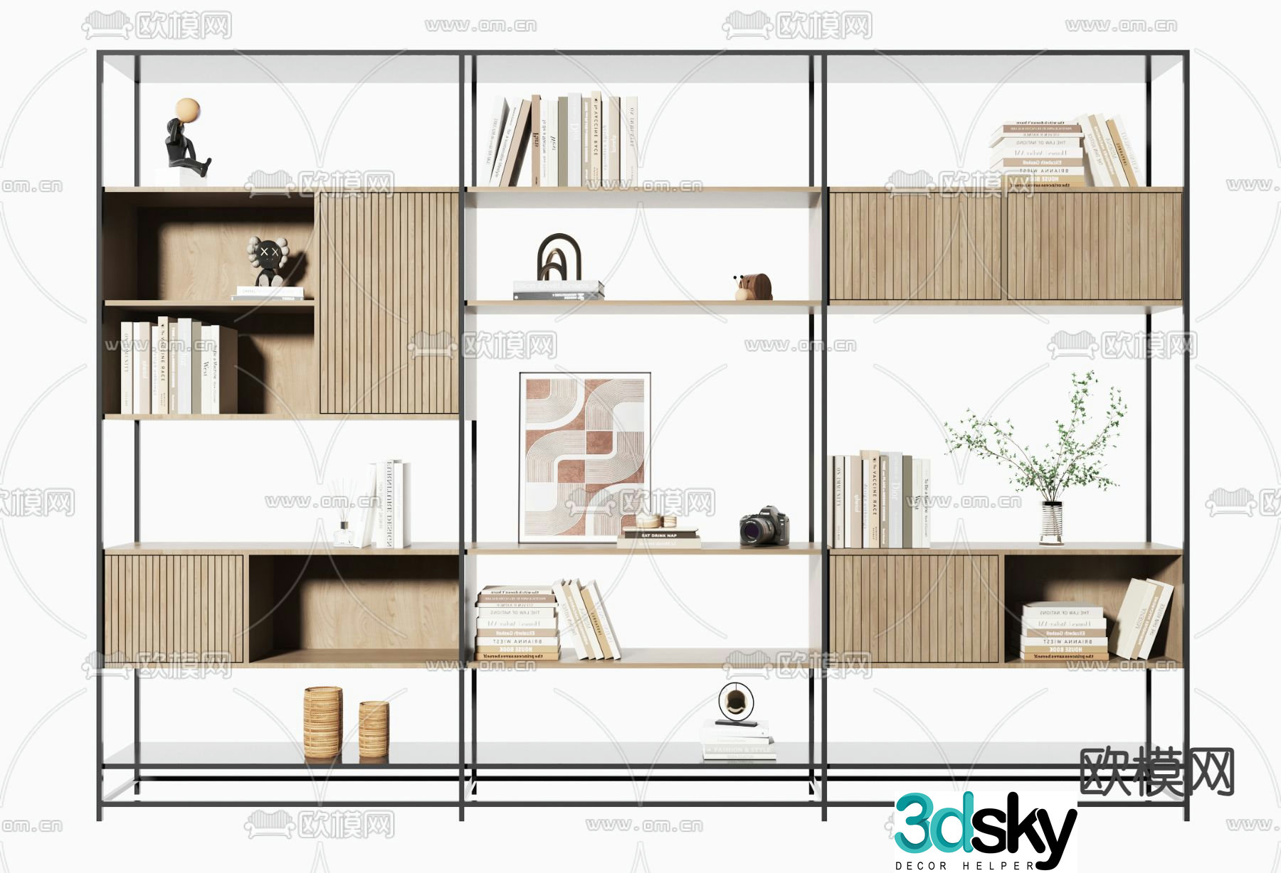 Modern shelf display rack 3d model