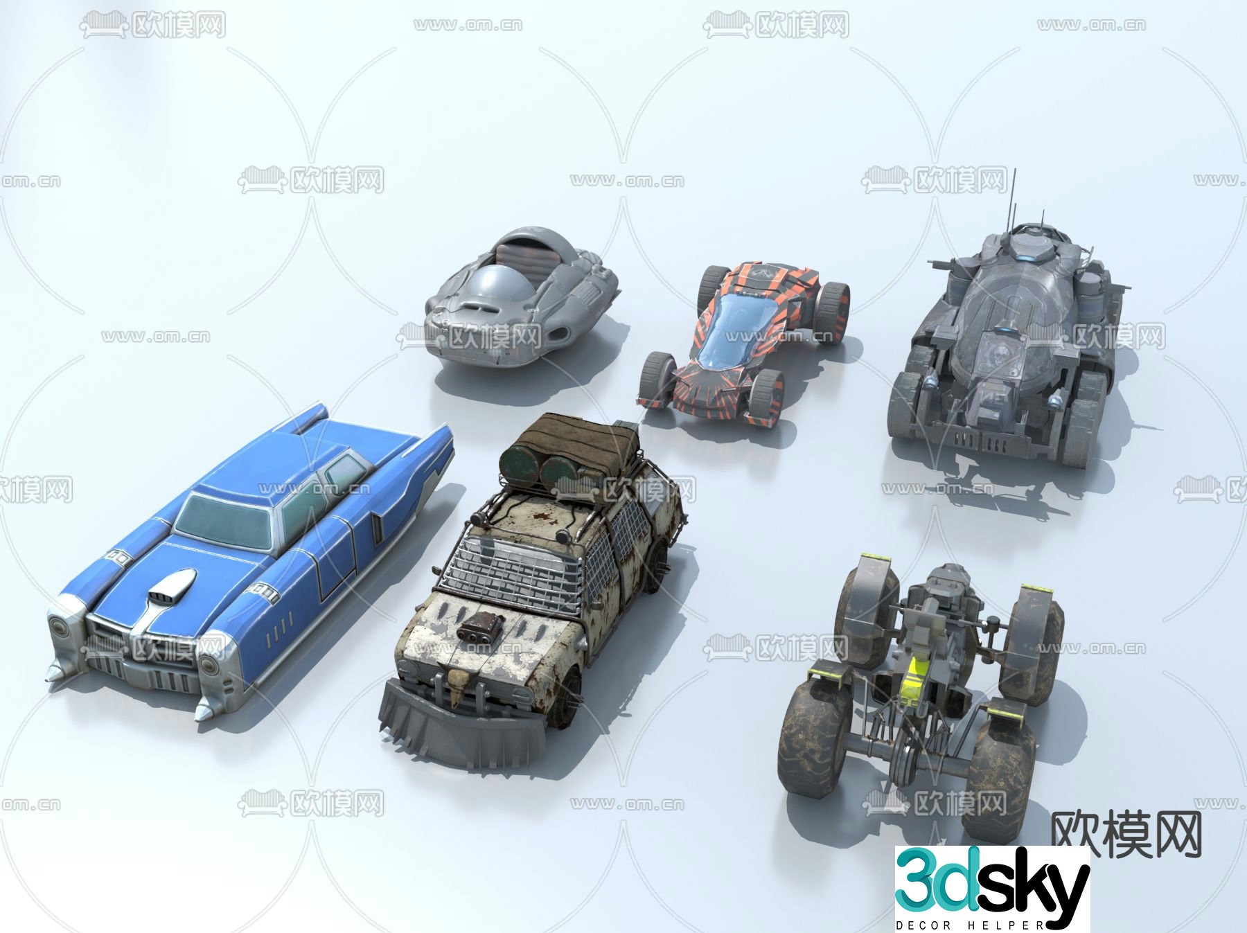 pickup truck off road vehicle 3d model