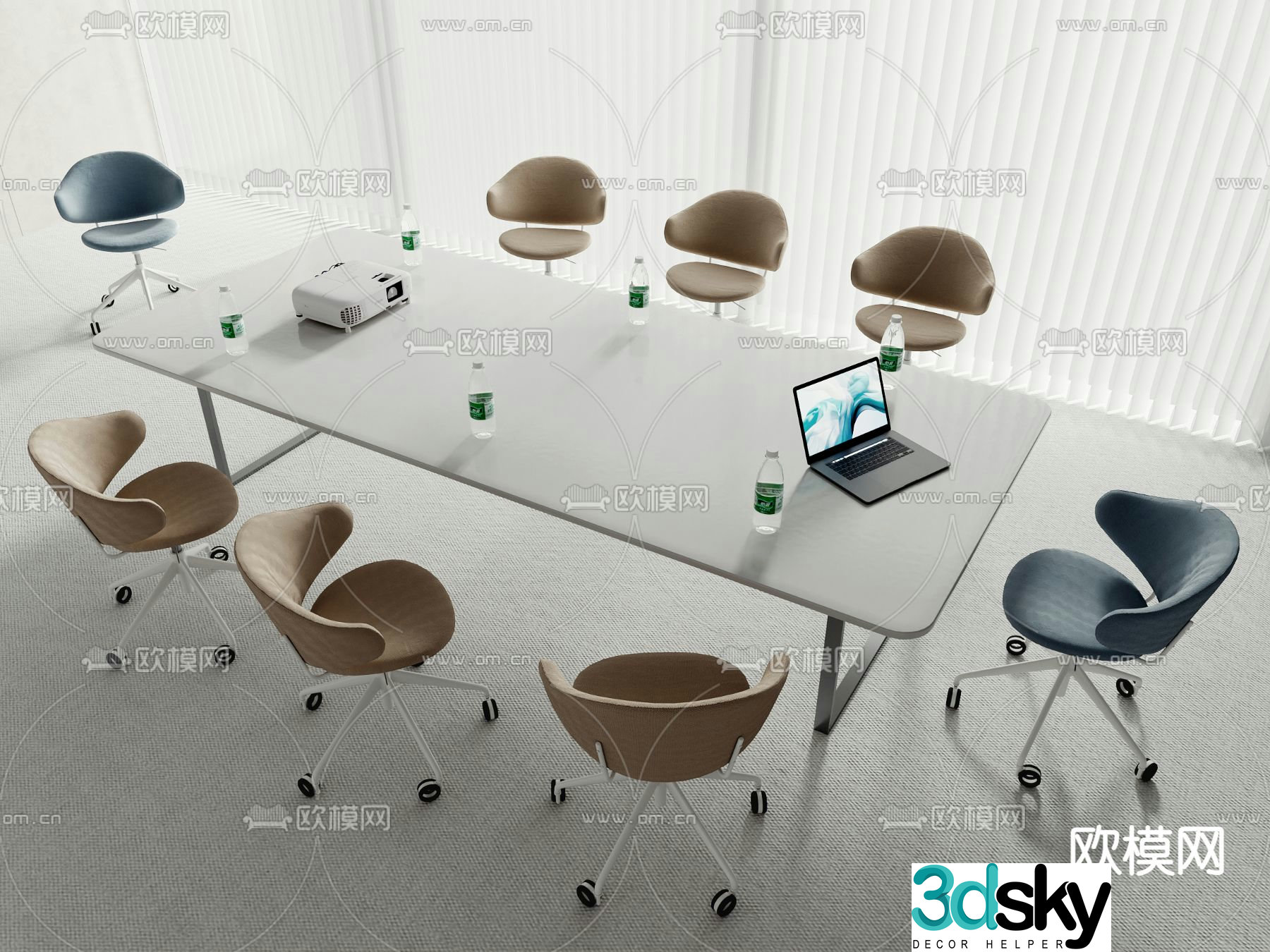 Modern conference table conference table 3d model