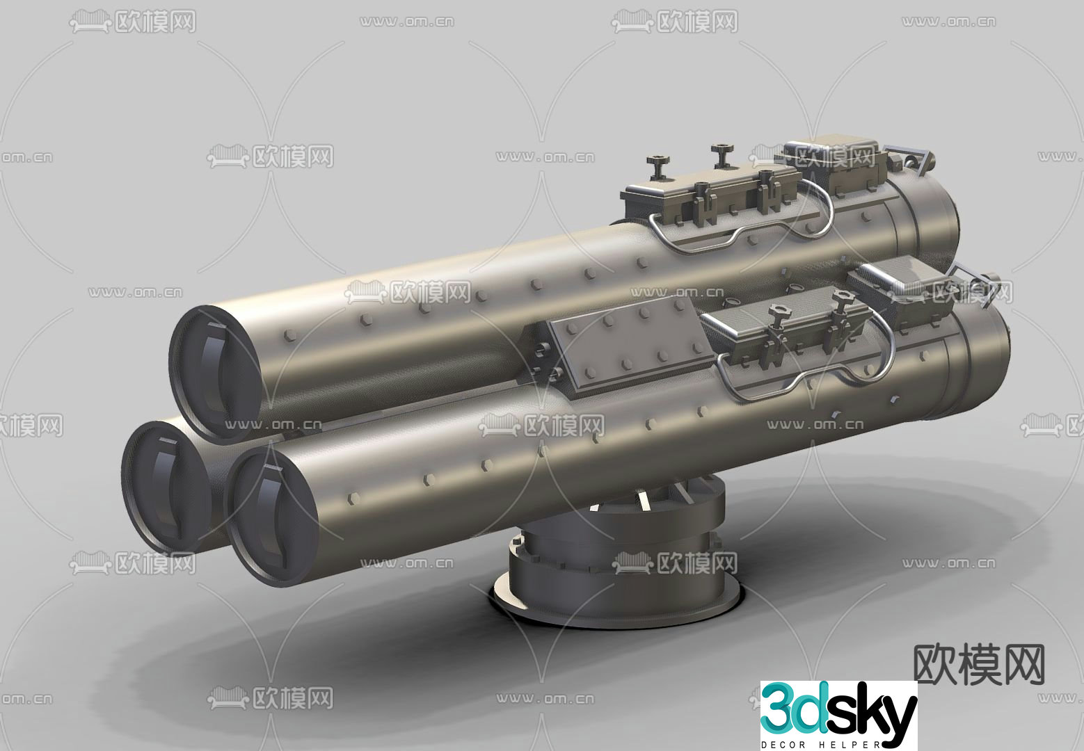 Air defense system missile launcher 3d model
