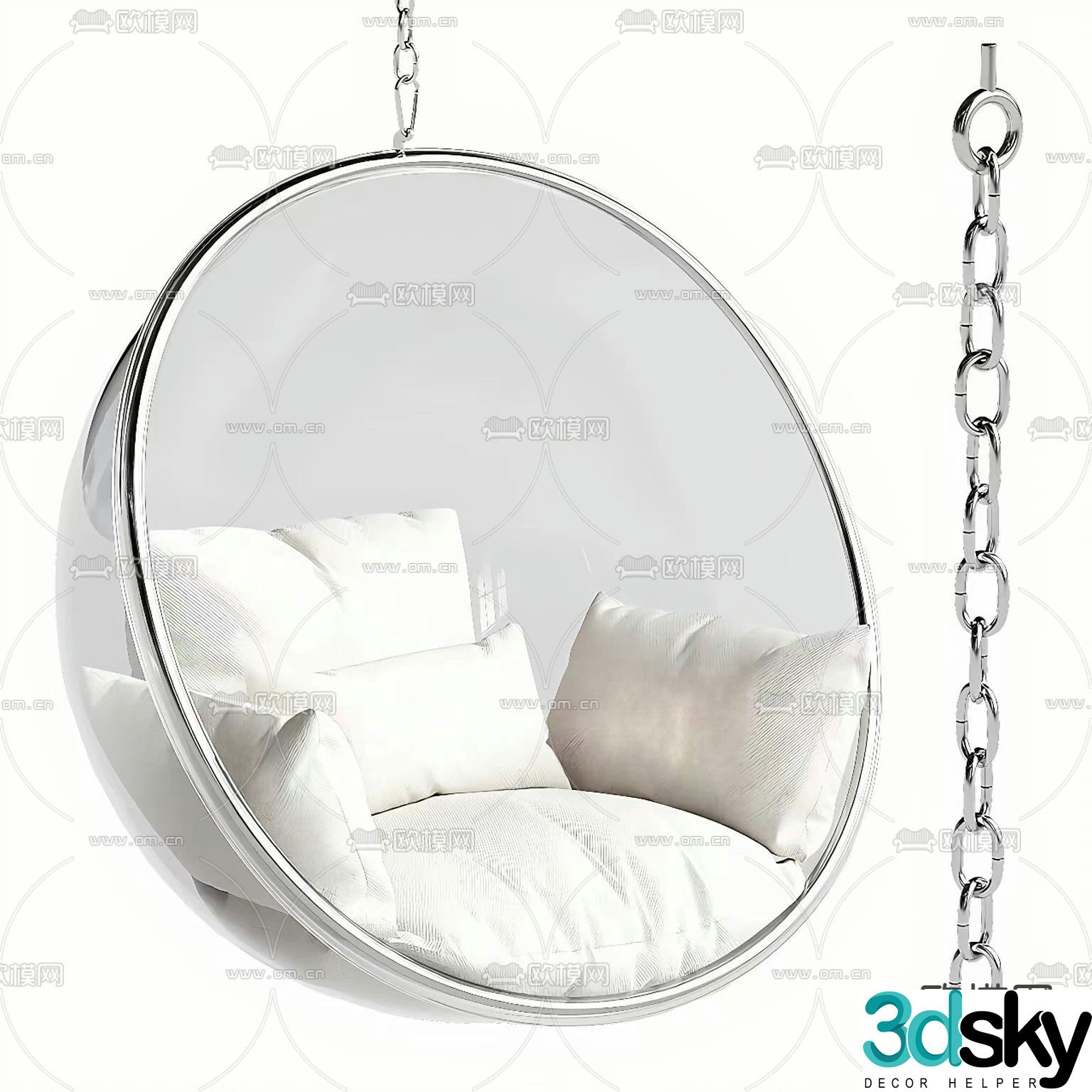 hanging chair swing chair 3d model
