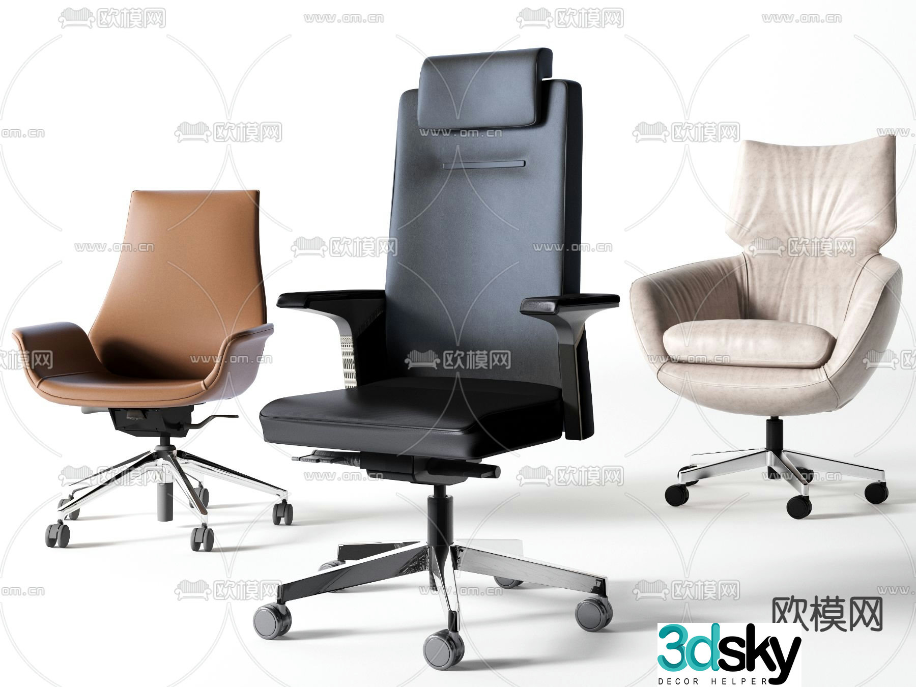 Modern office chair executive chair 3d model