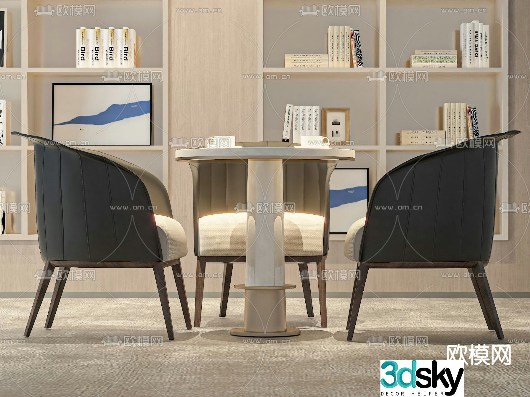 Leisure chair dining chair 3d model