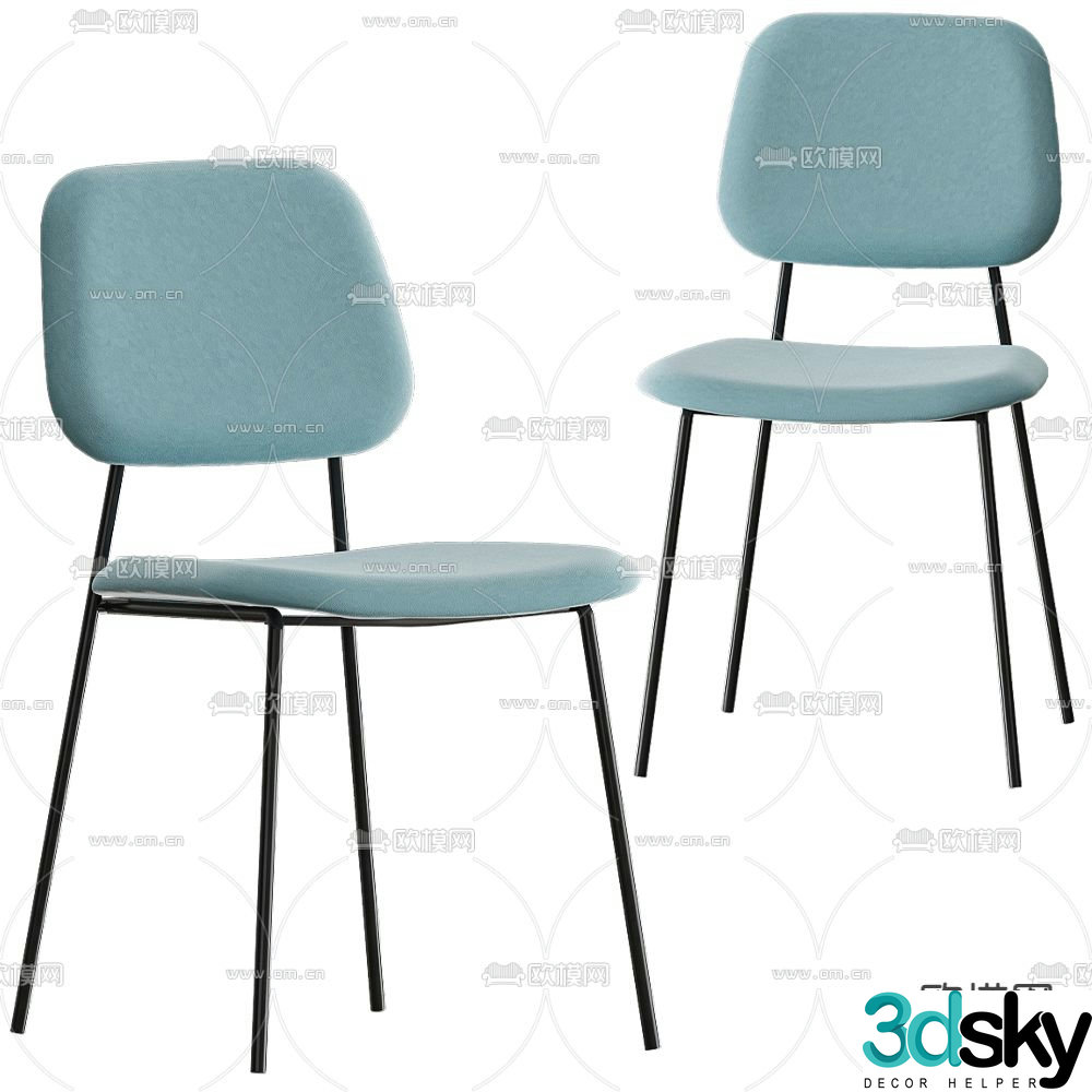 Bergenson Bjorn chair dining chair 3d model