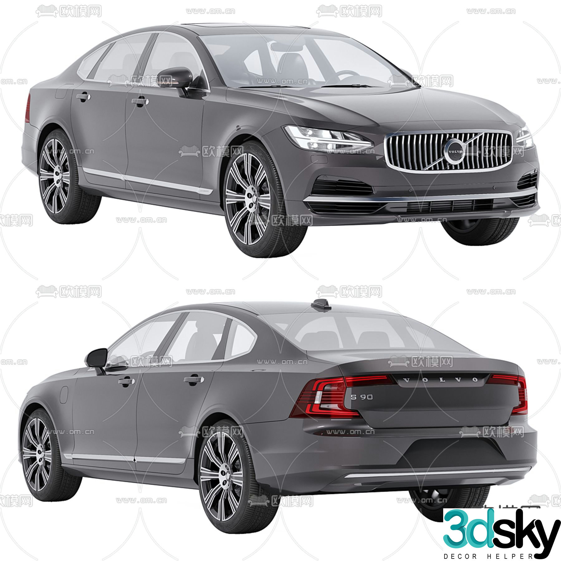 Volvo S90 sedan car 3d model
