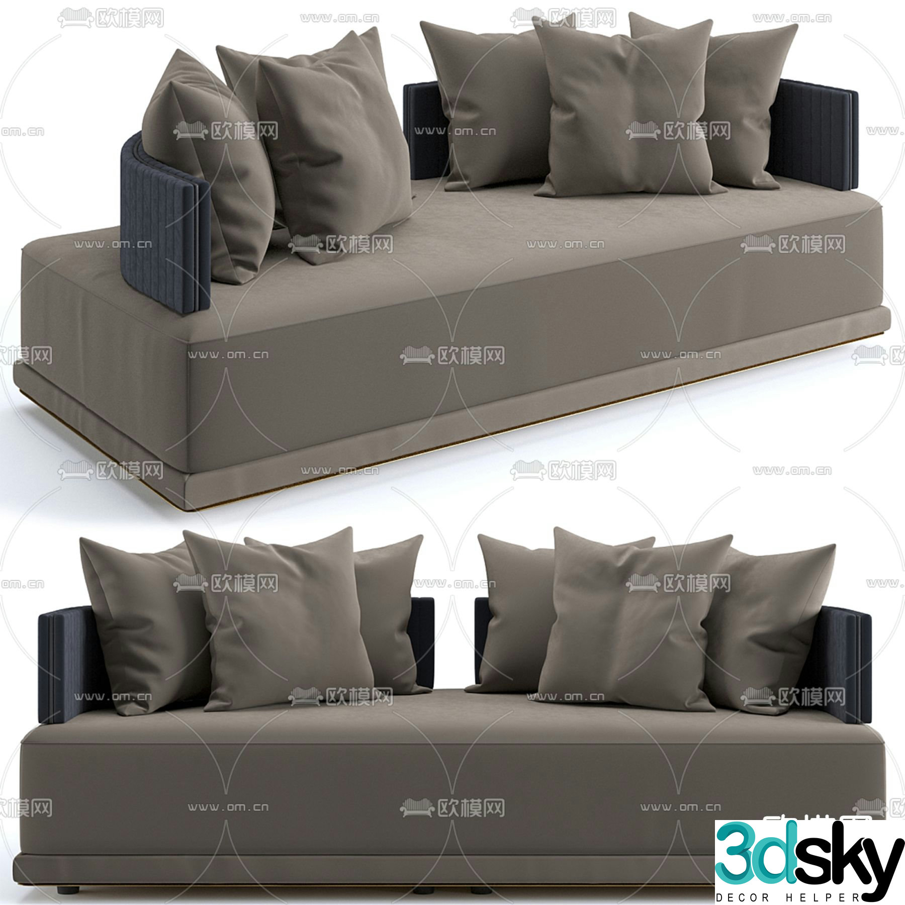 Visionnaire leisure sofa upholstered sofa 3d model