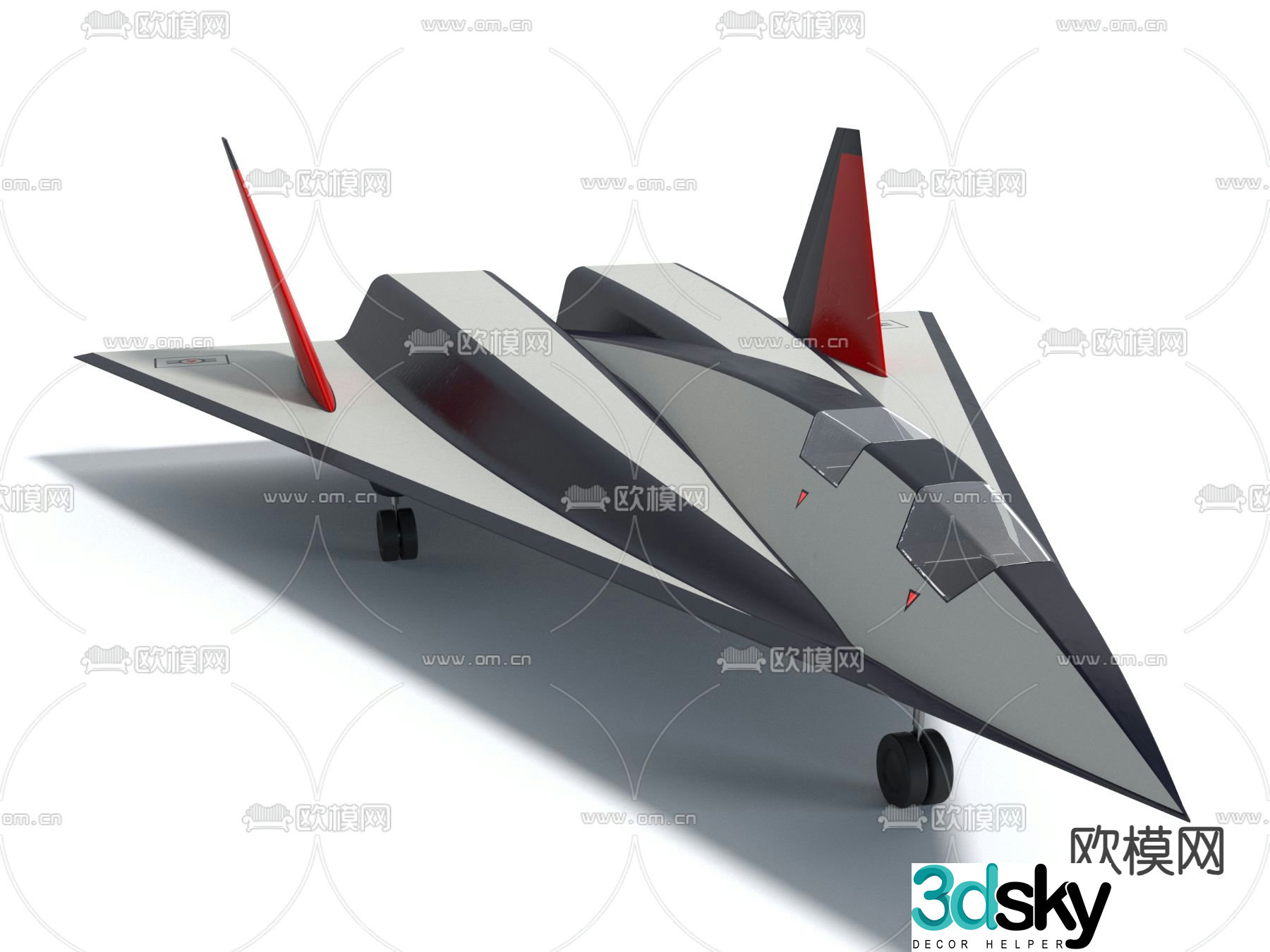 fighter reconnaissance aircraft aircraft 3d model