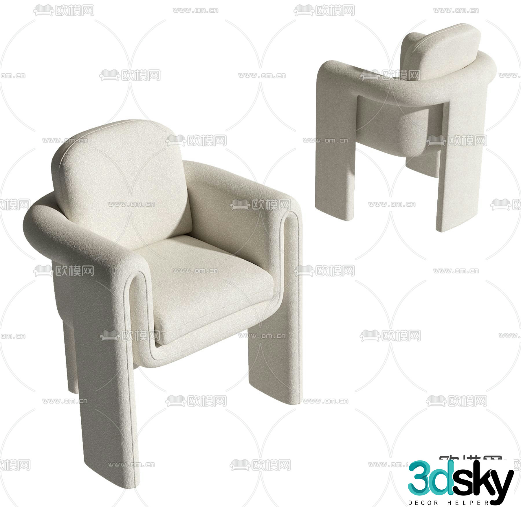 leisure chair chair 3d model