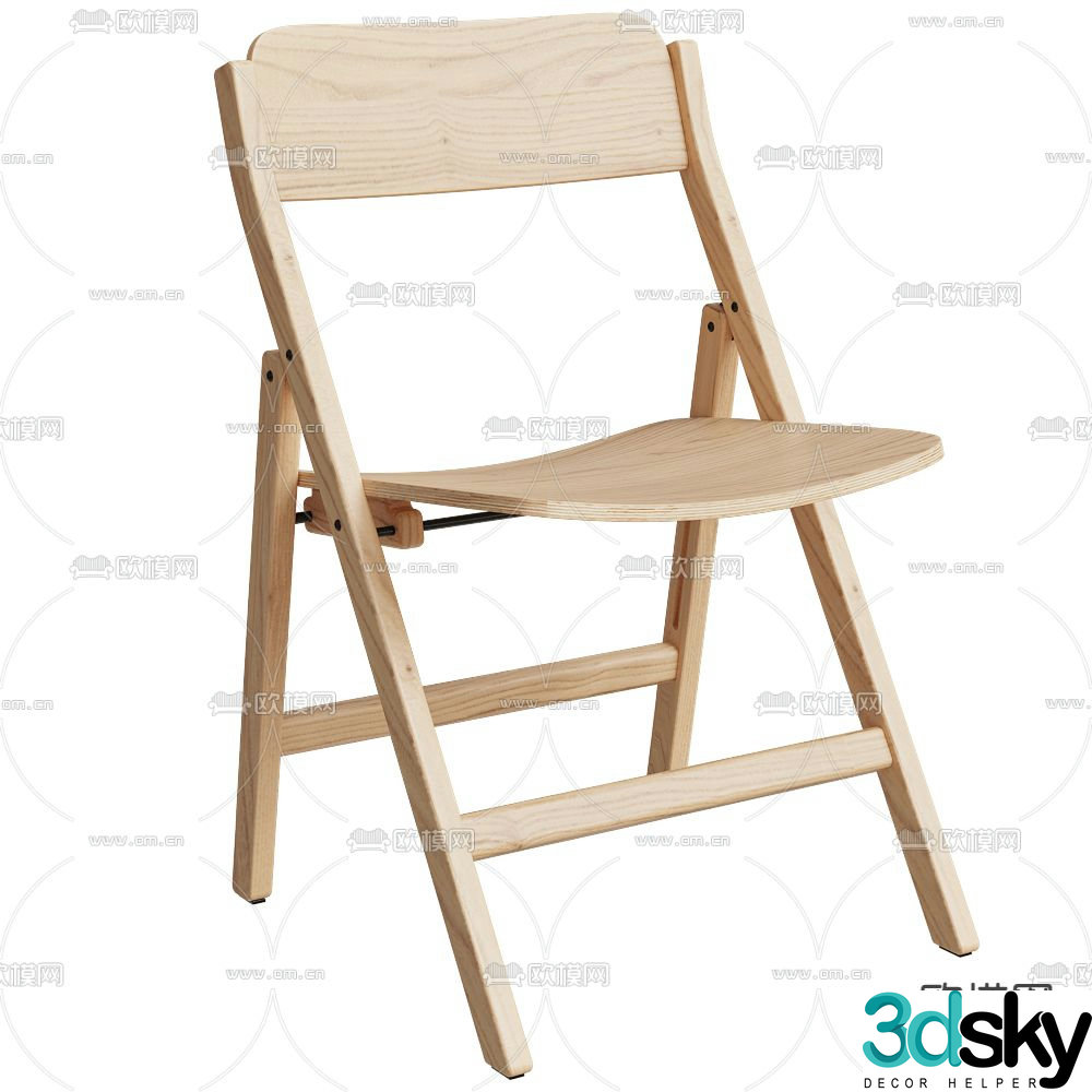 Askia chair folding chair 3d model