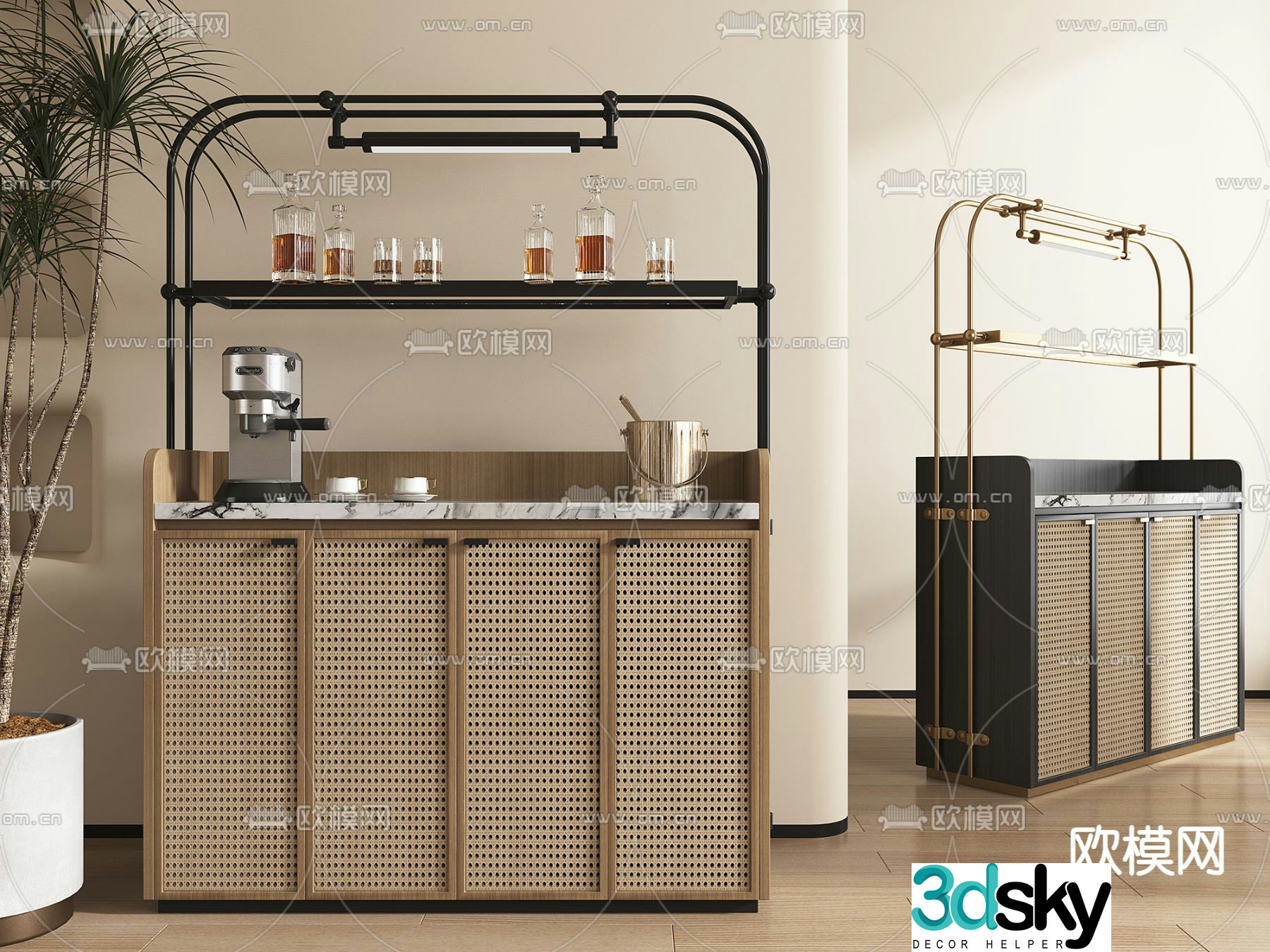 Wabi-sabi sideboard 3d model