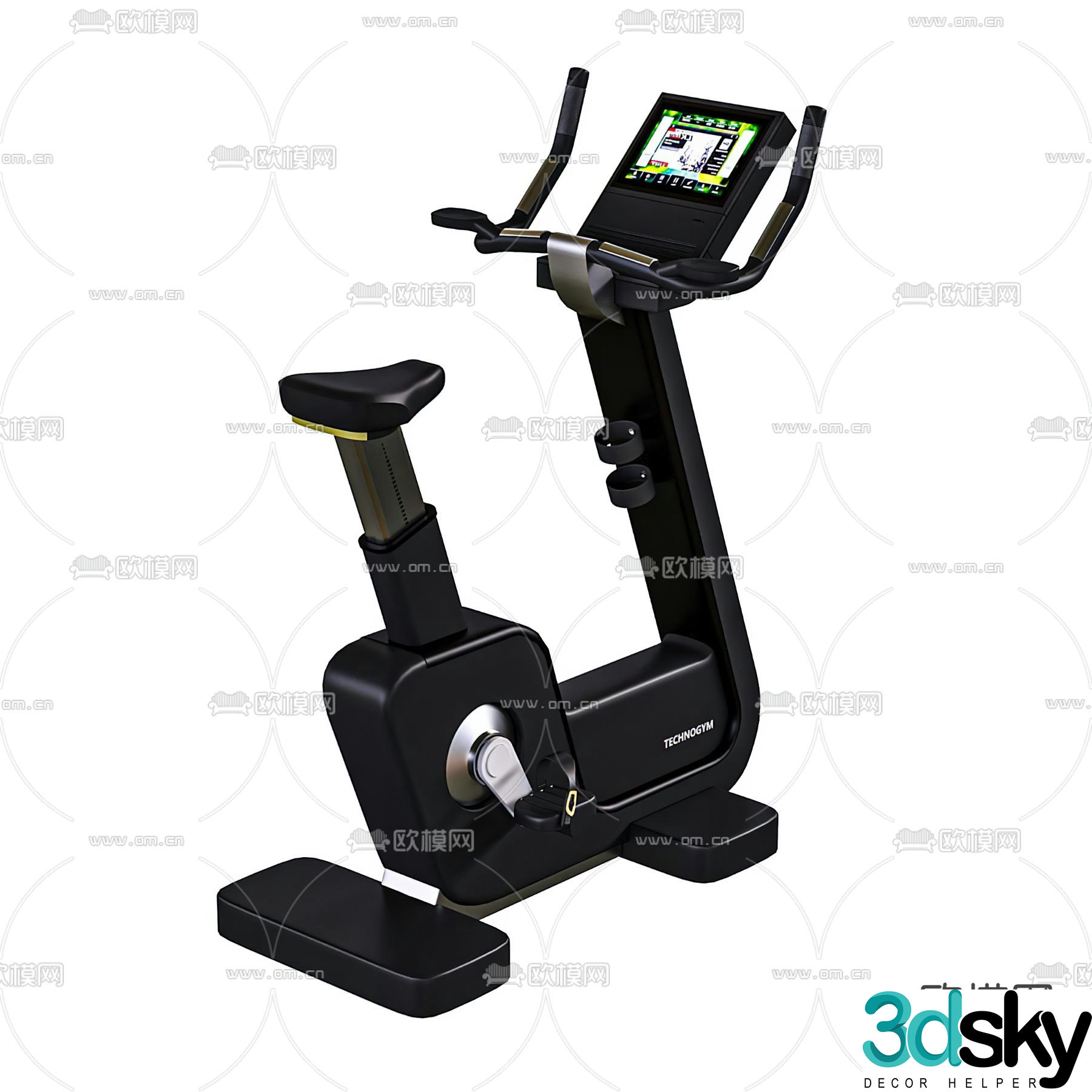 Modern fitness equipment 3d model