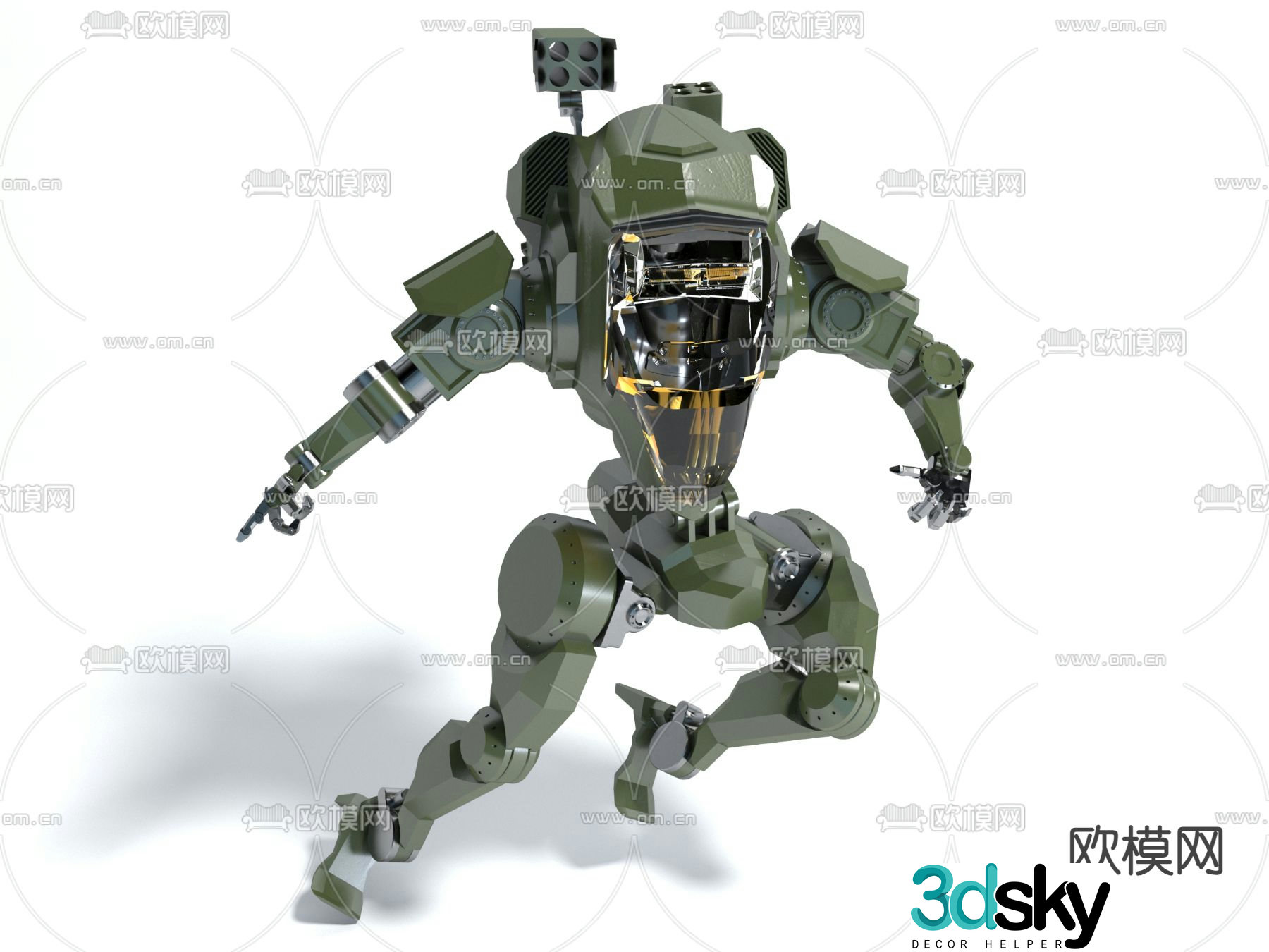 mecha robot transformers 3d model