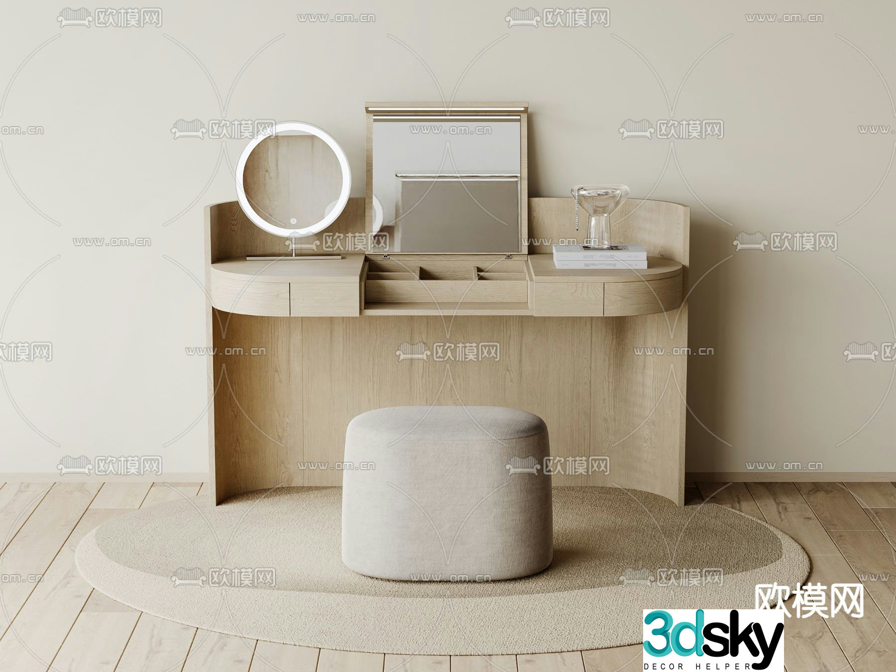 Modern dressing table 3d model
