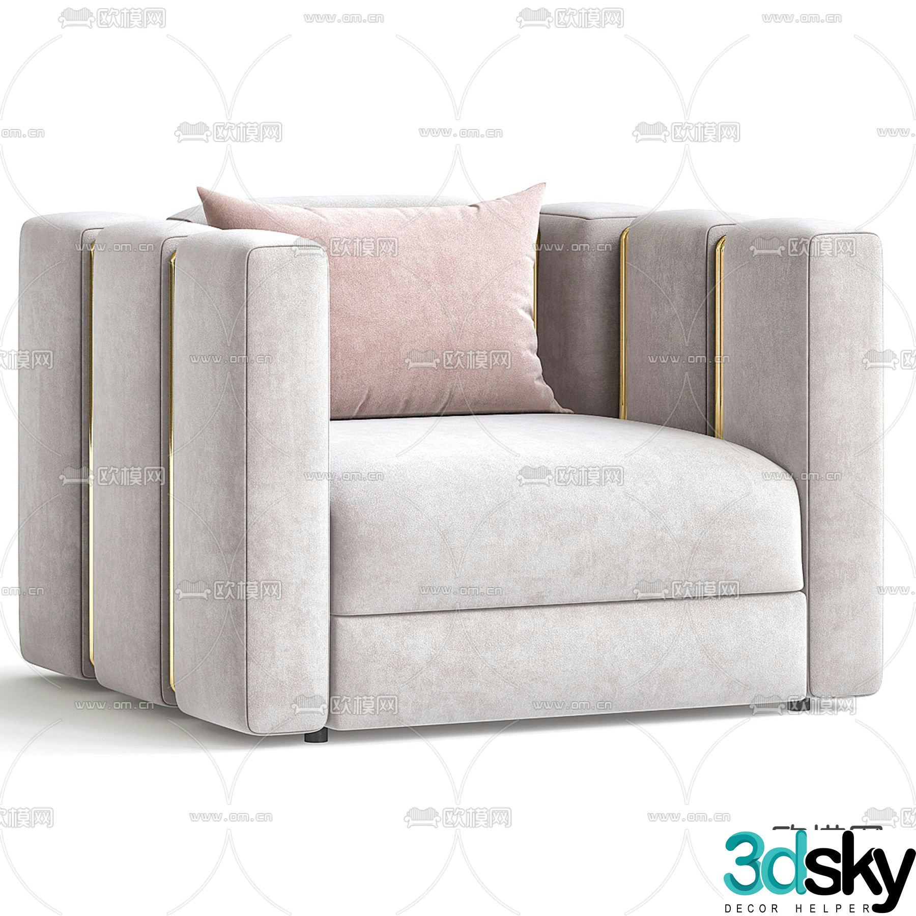 Rugiano European casual sofa 3d model