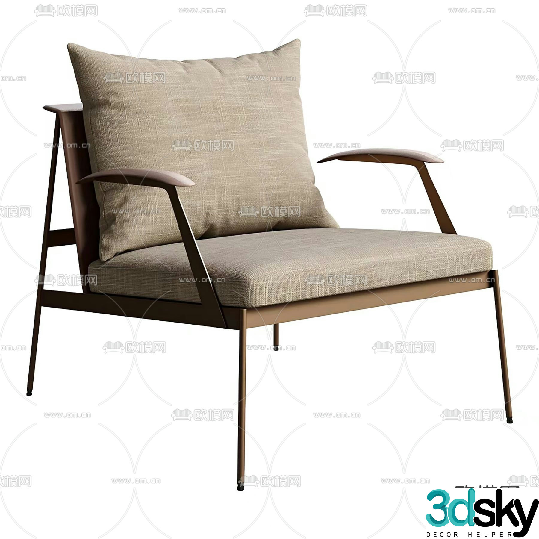 Ritzwell chair lounge chair 3d model