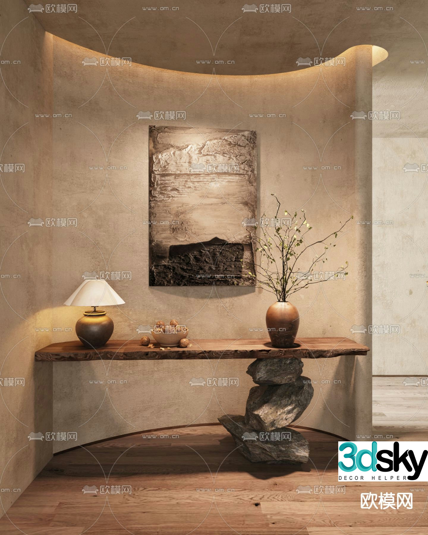 Wabi-sabi Danjingdai 3D model