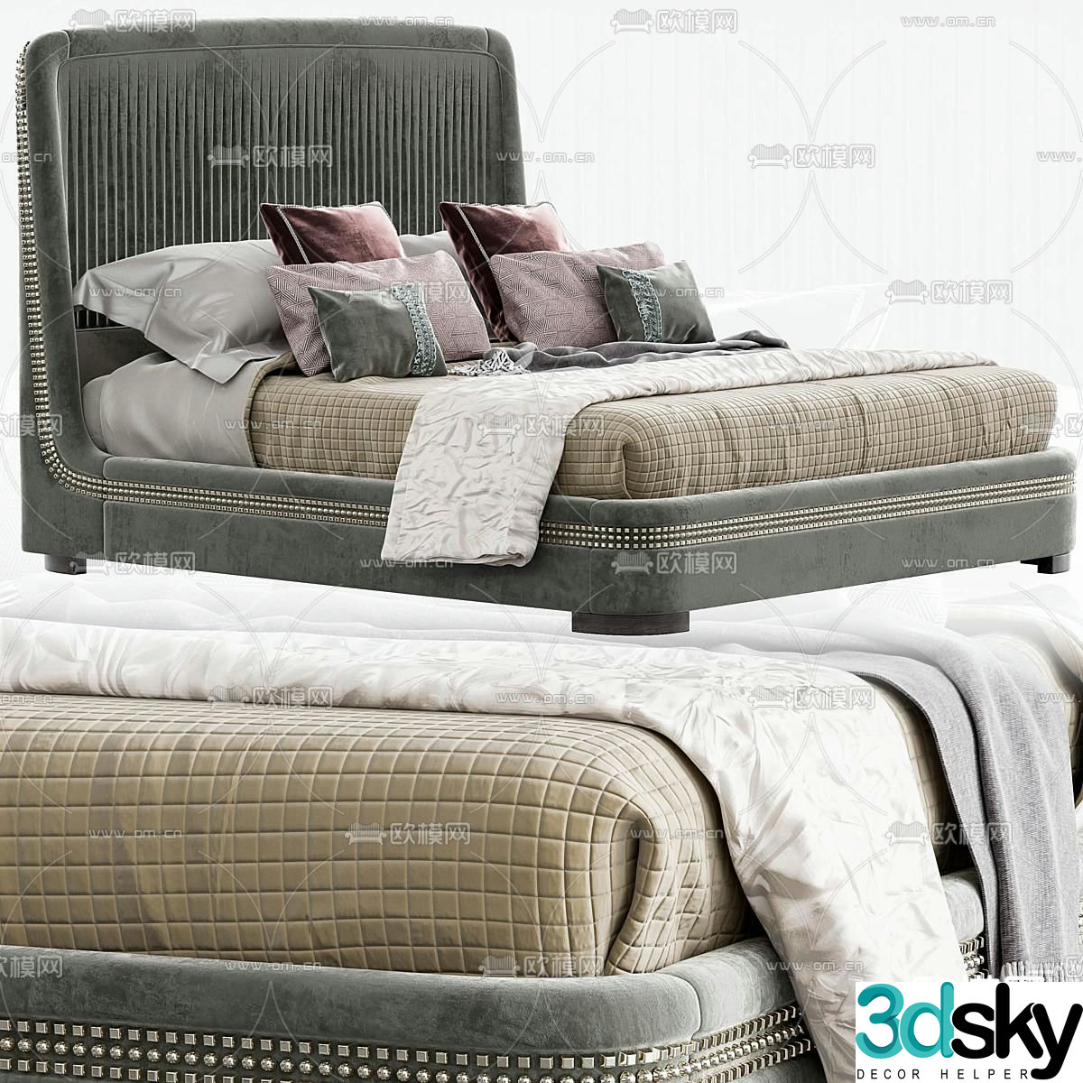 ZONTA PETRA double bed 3d model