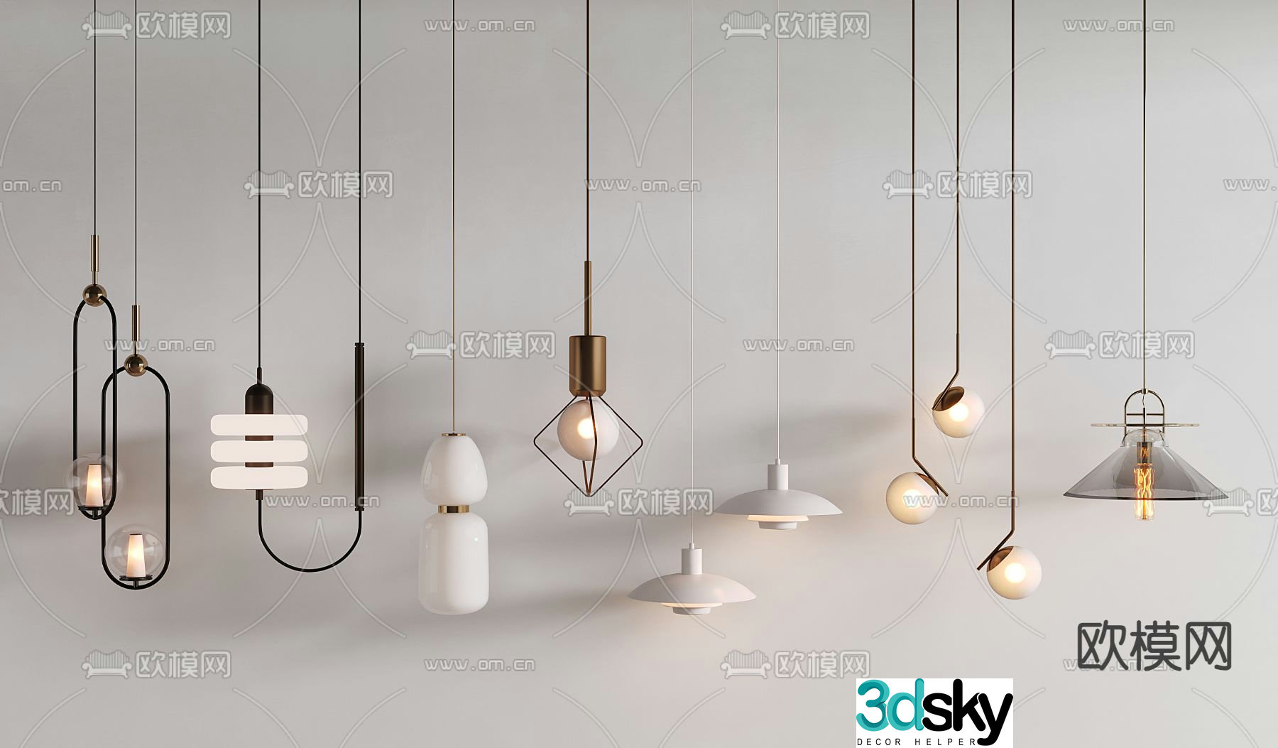 Art chandelier 3d model