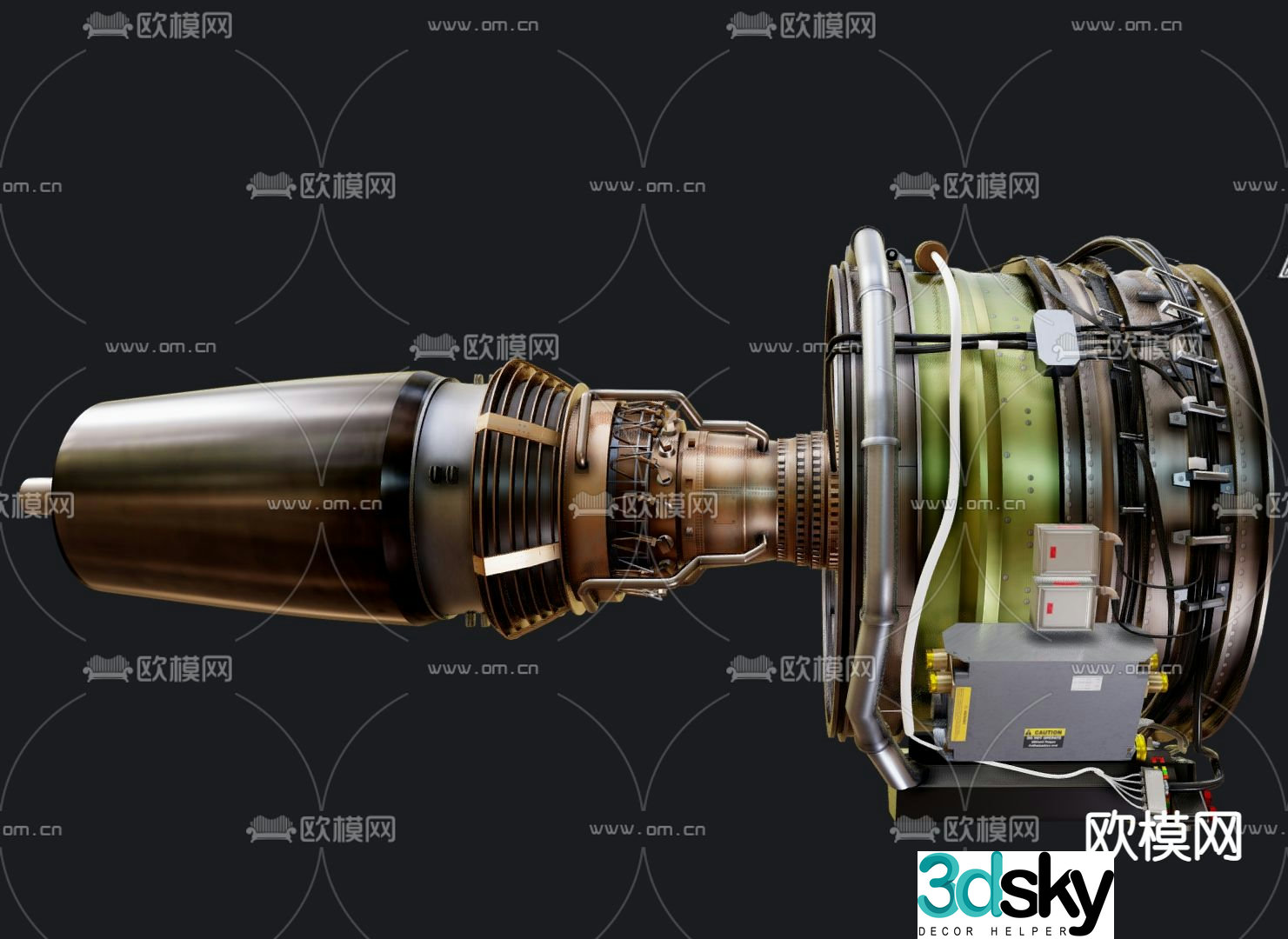 aero engine aero engine engine 3d model