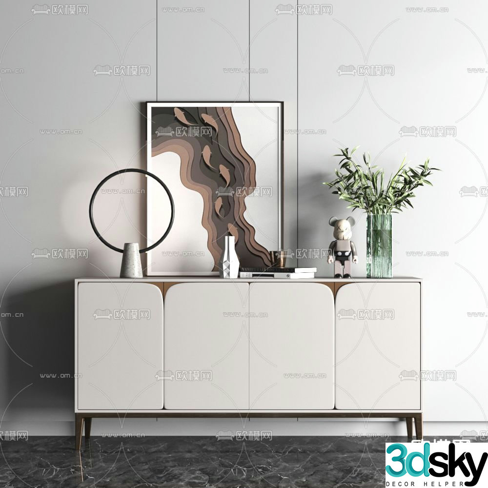 Modern entrance cabinet 3D model