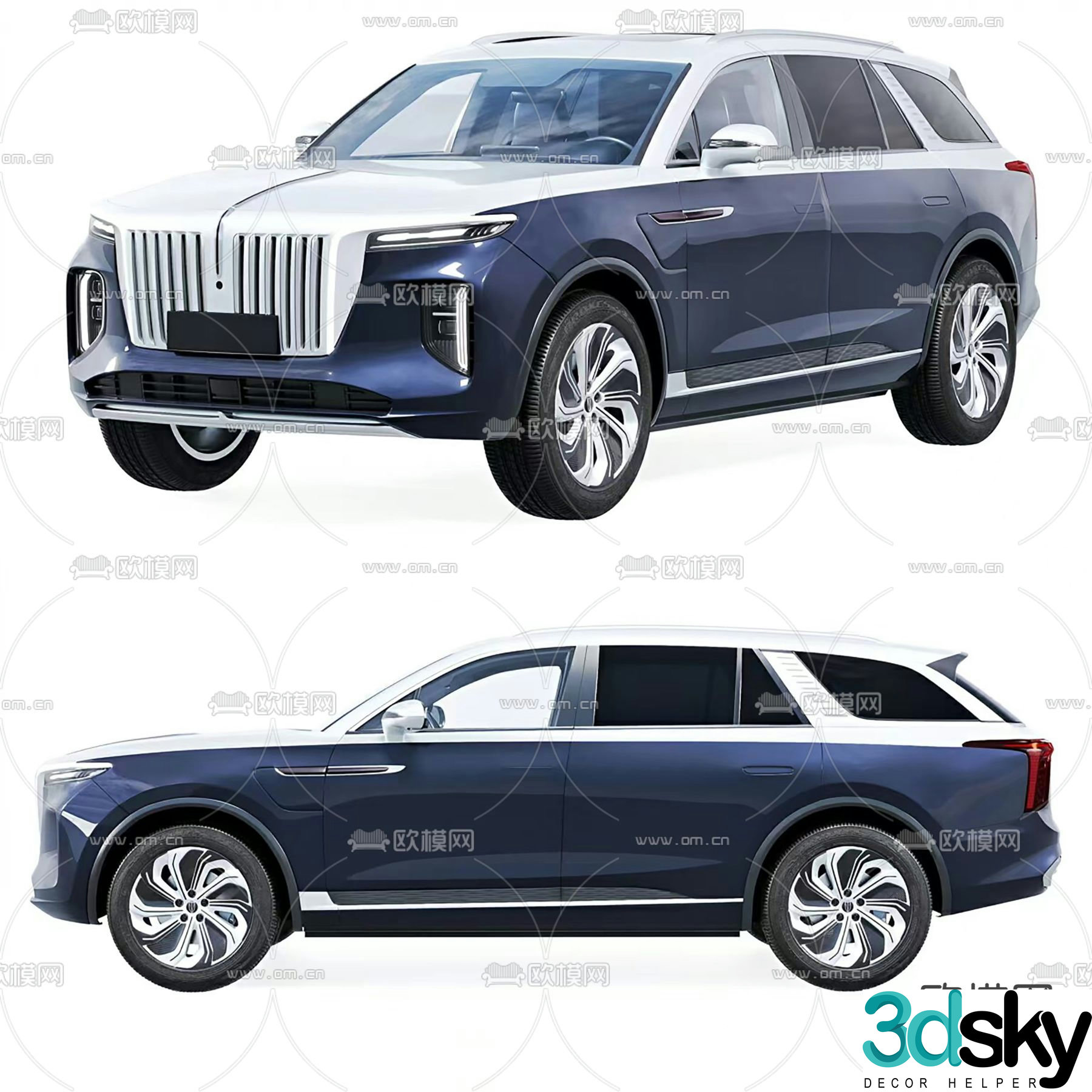 Hongqi E-HS9 car off-road vehicle 3D model