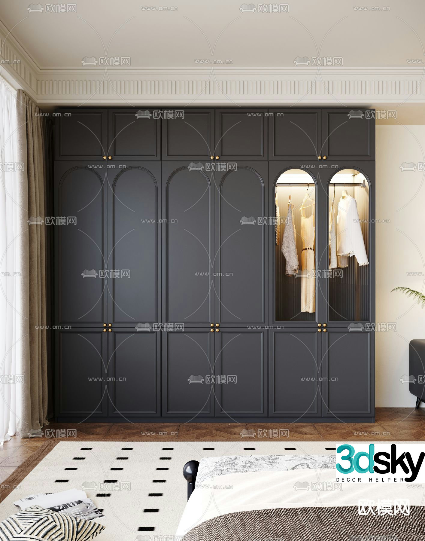french wardrobe wardrobe 3d model
